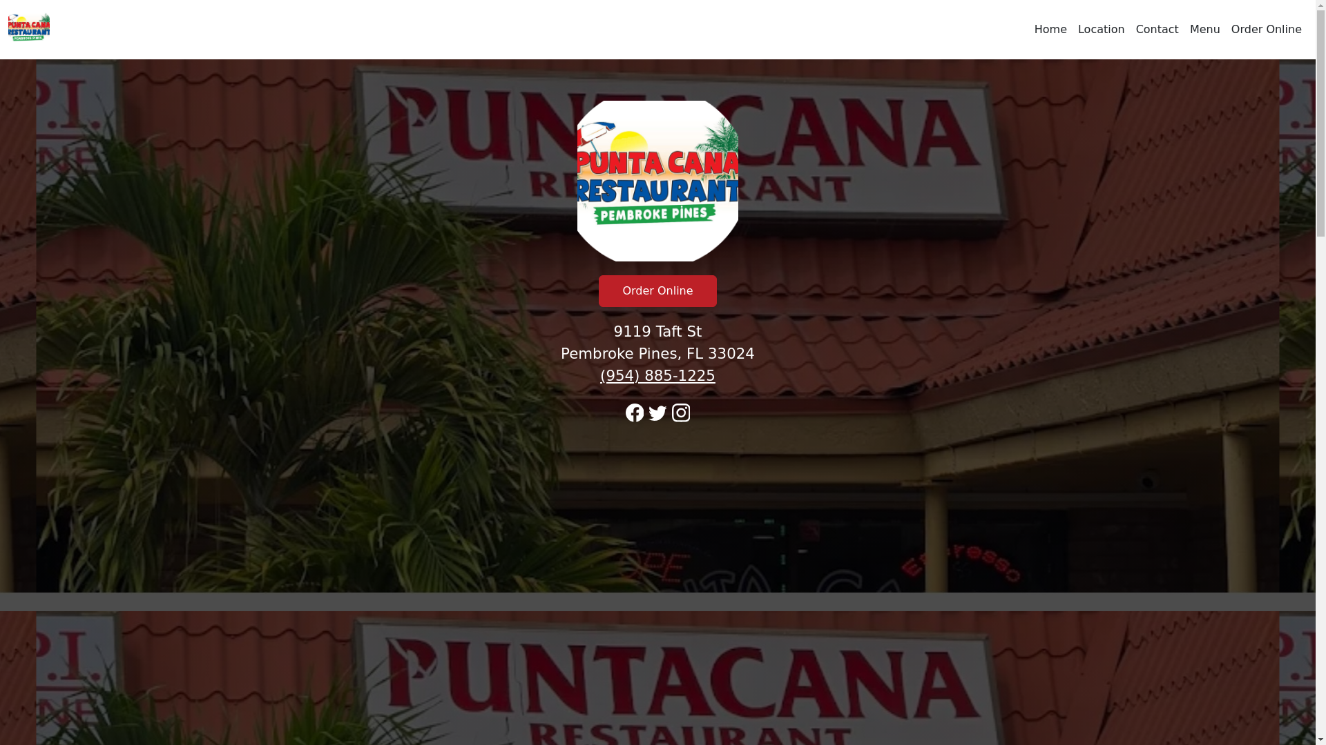 website screenshot of https://puntacanarestaurantfl.com/