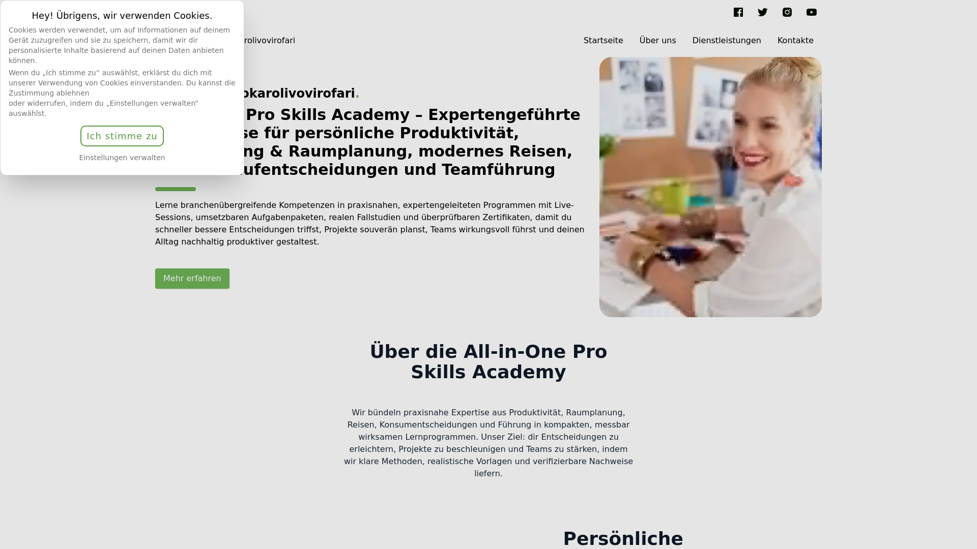 website screenshot of https://telinexozentokarolivovirofari.click