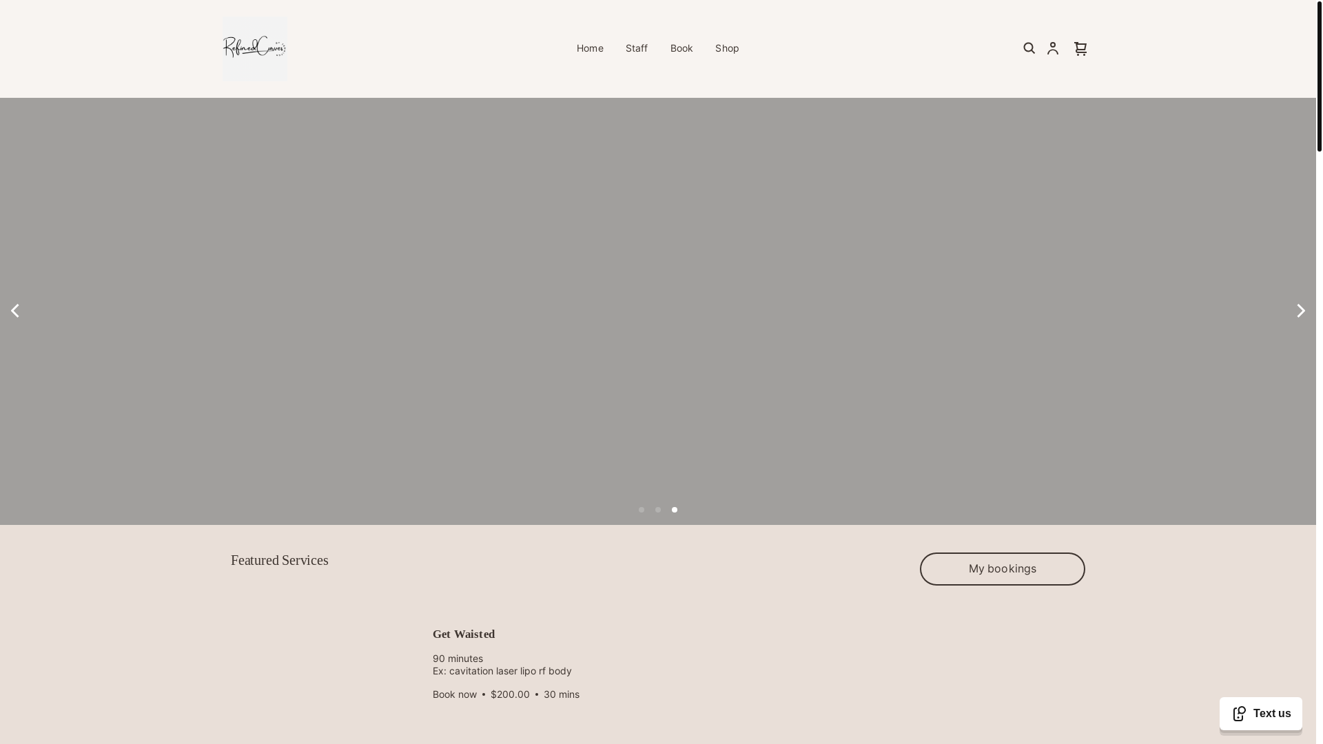 website screenshot of https://refinedcurvesdfw.com/