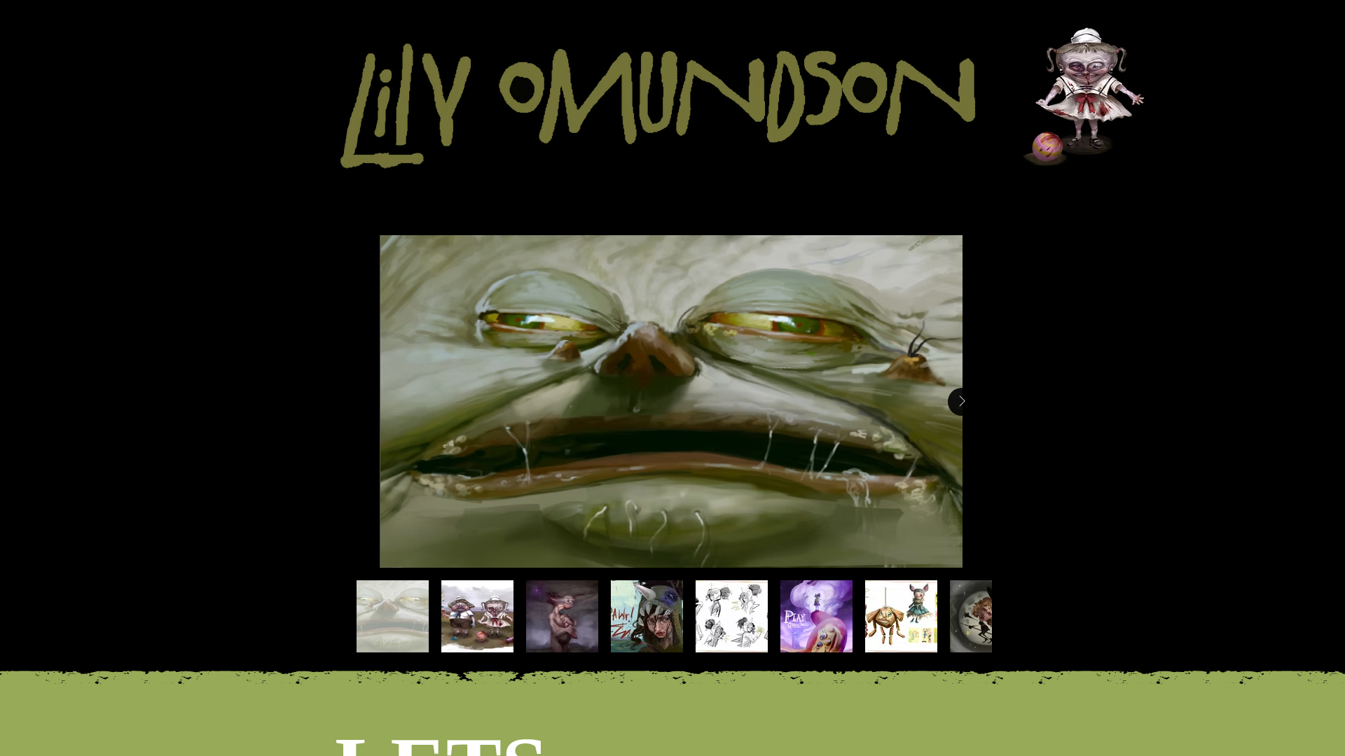 website screenshot of https://lilyomundson.com/
