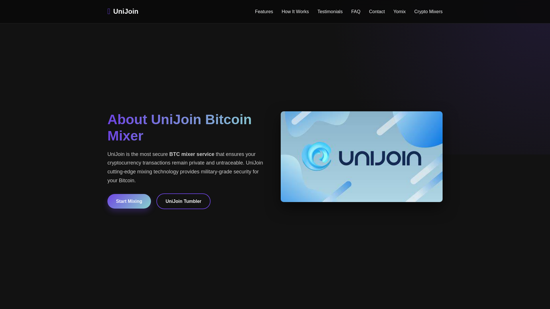 website screenshot of https://unijoinmix.com/