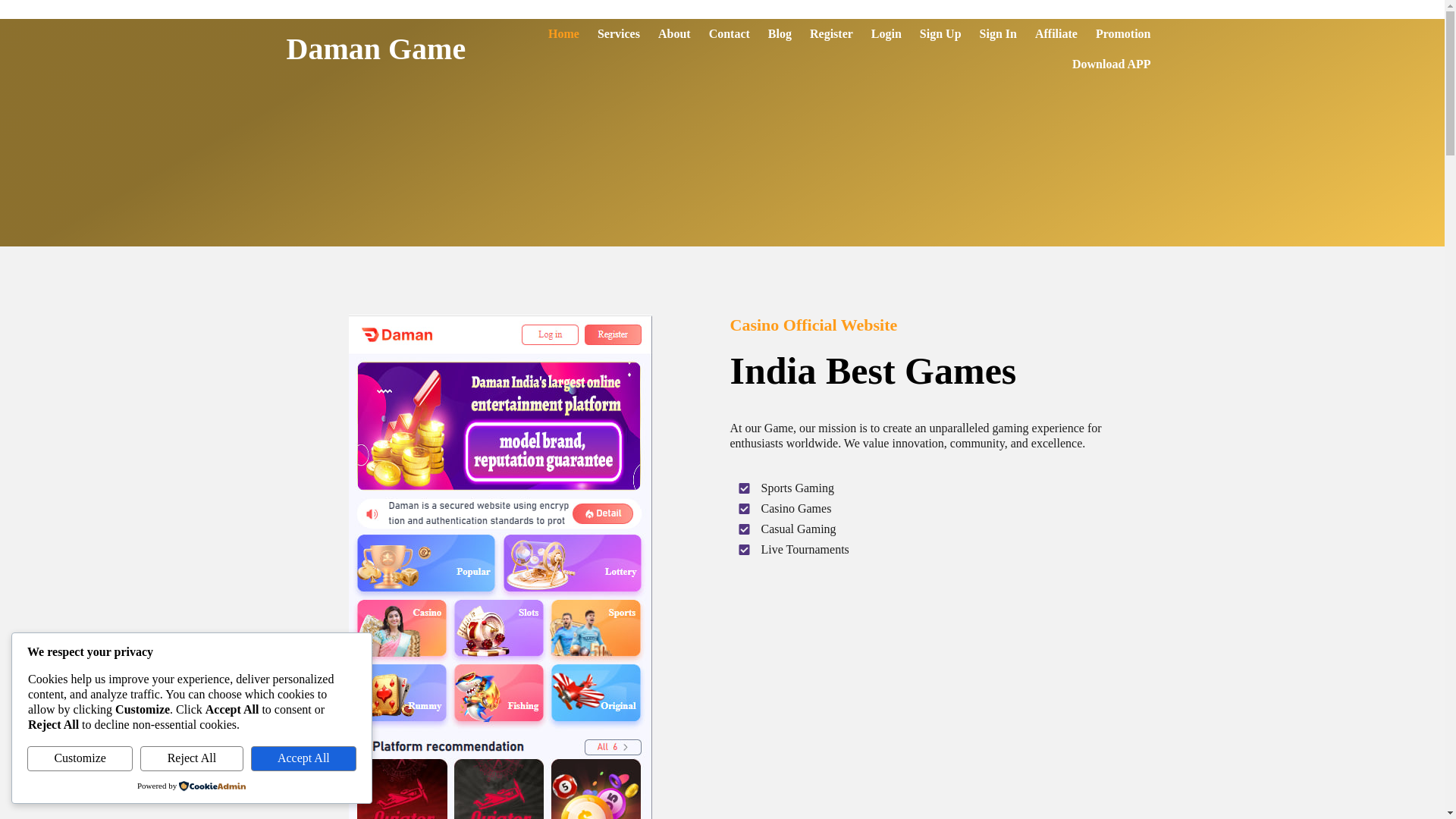 website screenshot of https://damangame7.com/