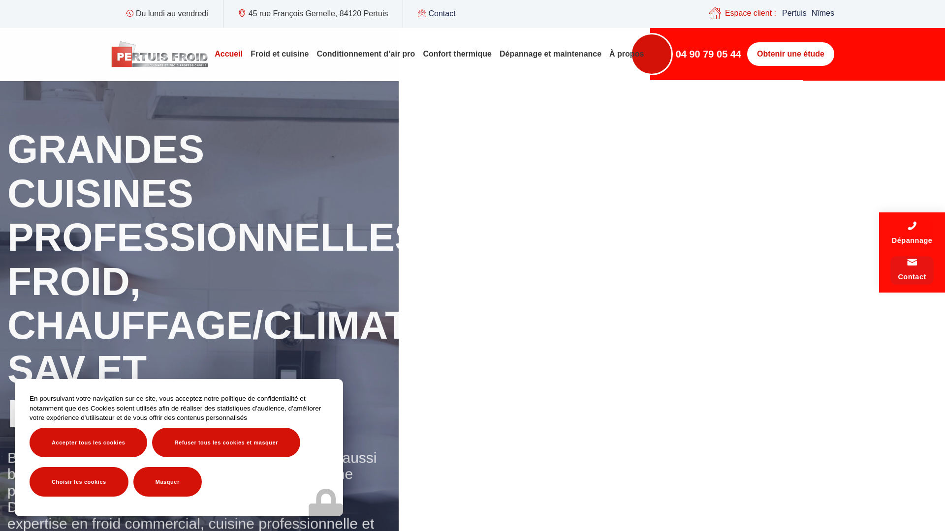 website screenshot of https://pertuisfroid.pro