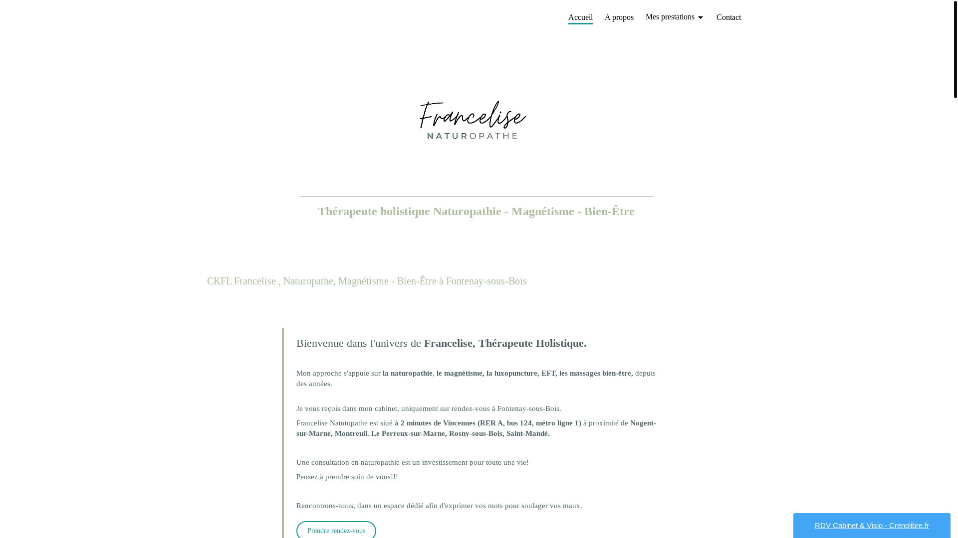 website screenshot of https://francelisenaturopathe.fr/