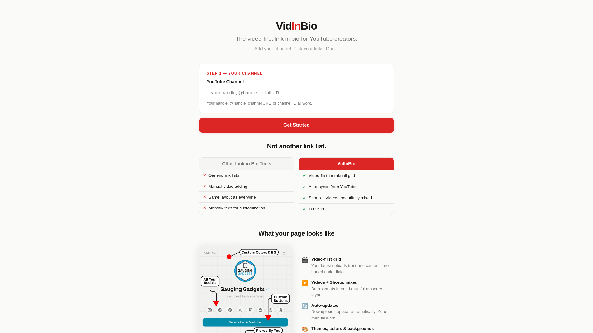 website screenshot of https://vidinb.io/