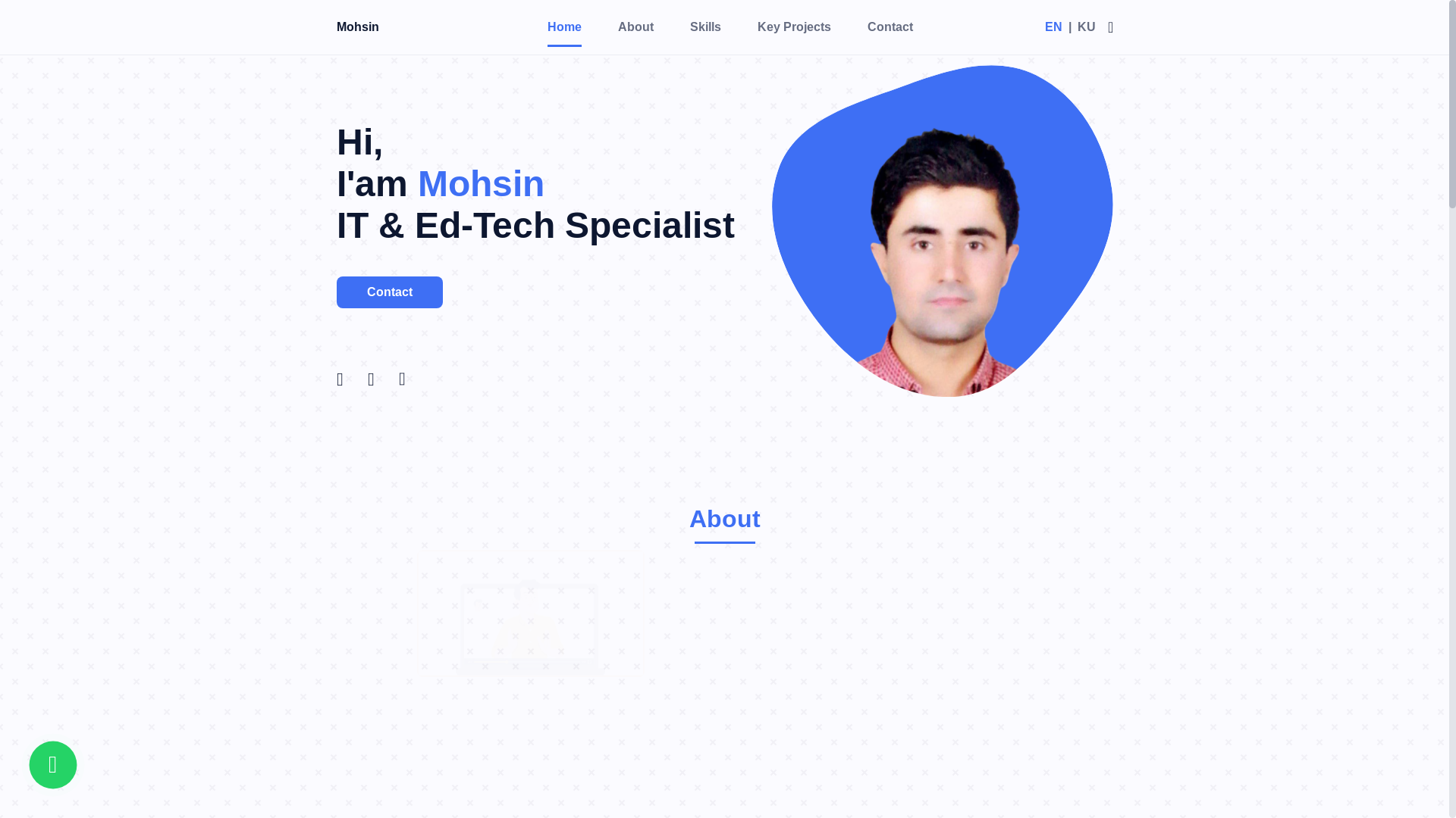 website screenshot of https://mohsinportfilo.pages.dev/