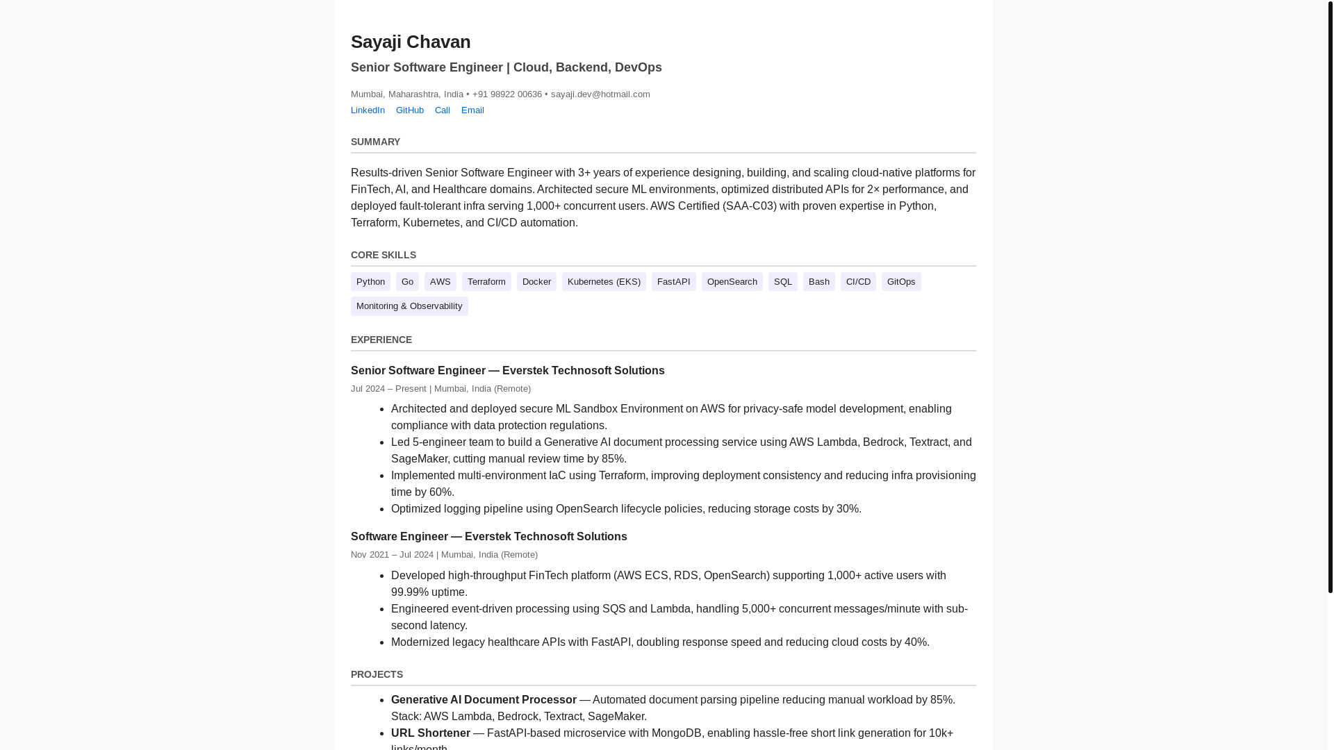 website screenshot of https://sayaji.dev/