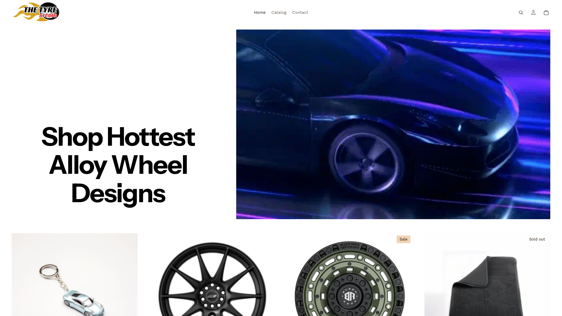 website screenshot of https://thetyrestudio.com.au/