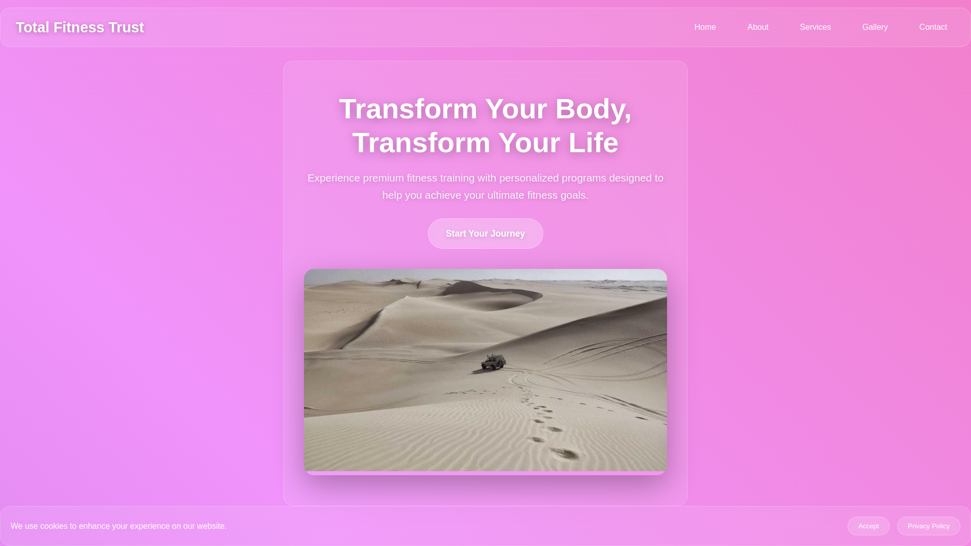 website screenshot of https://totalfitnesstrust.click/
