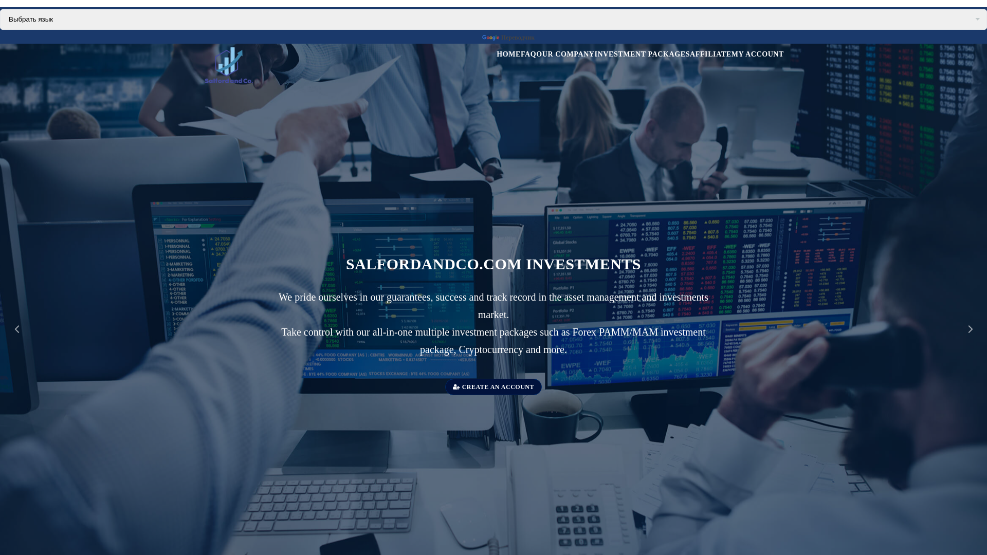 website screenshot of http://www.salfordandco.com