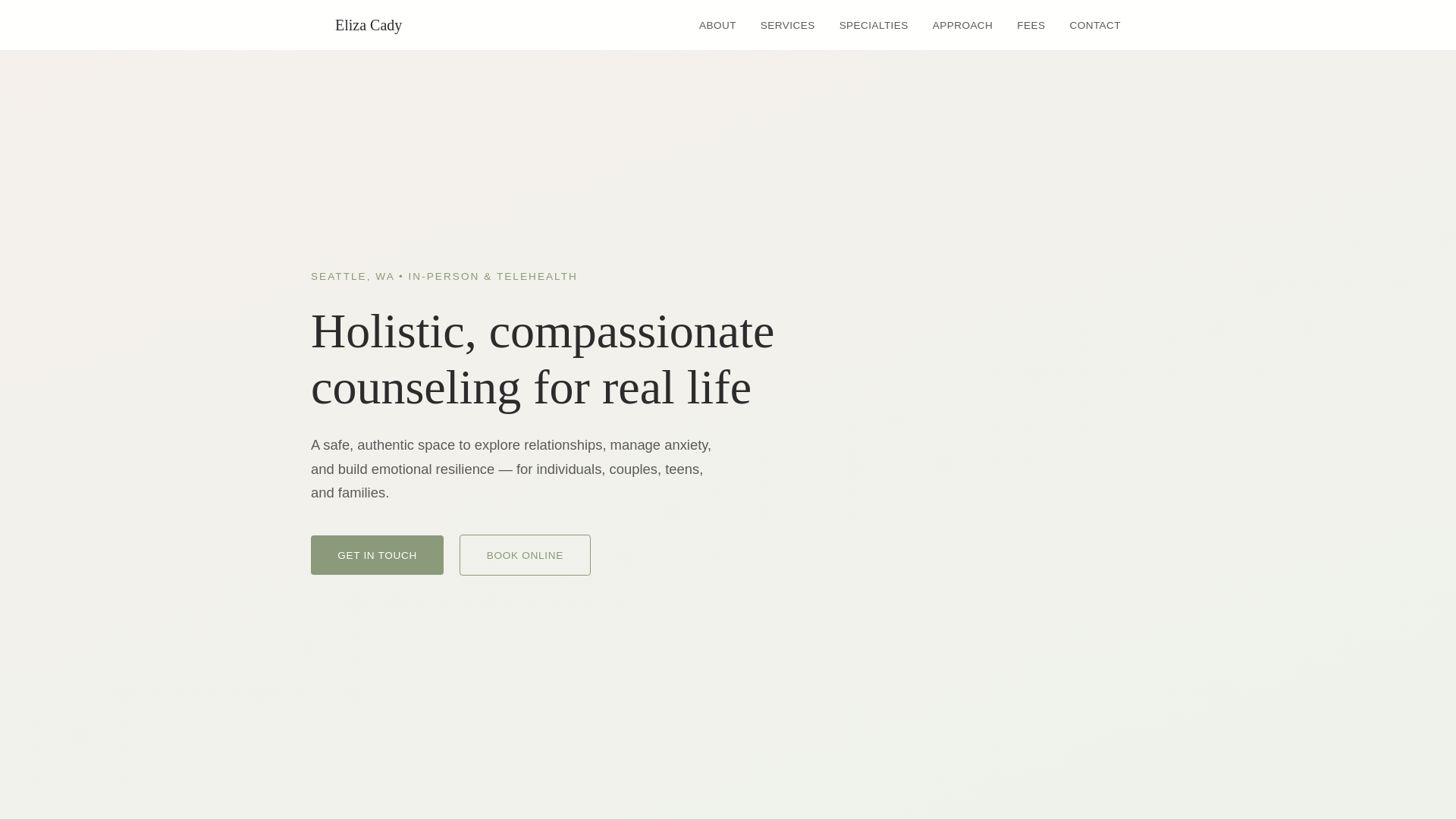 website screenshot of https://eliza-cady.com/