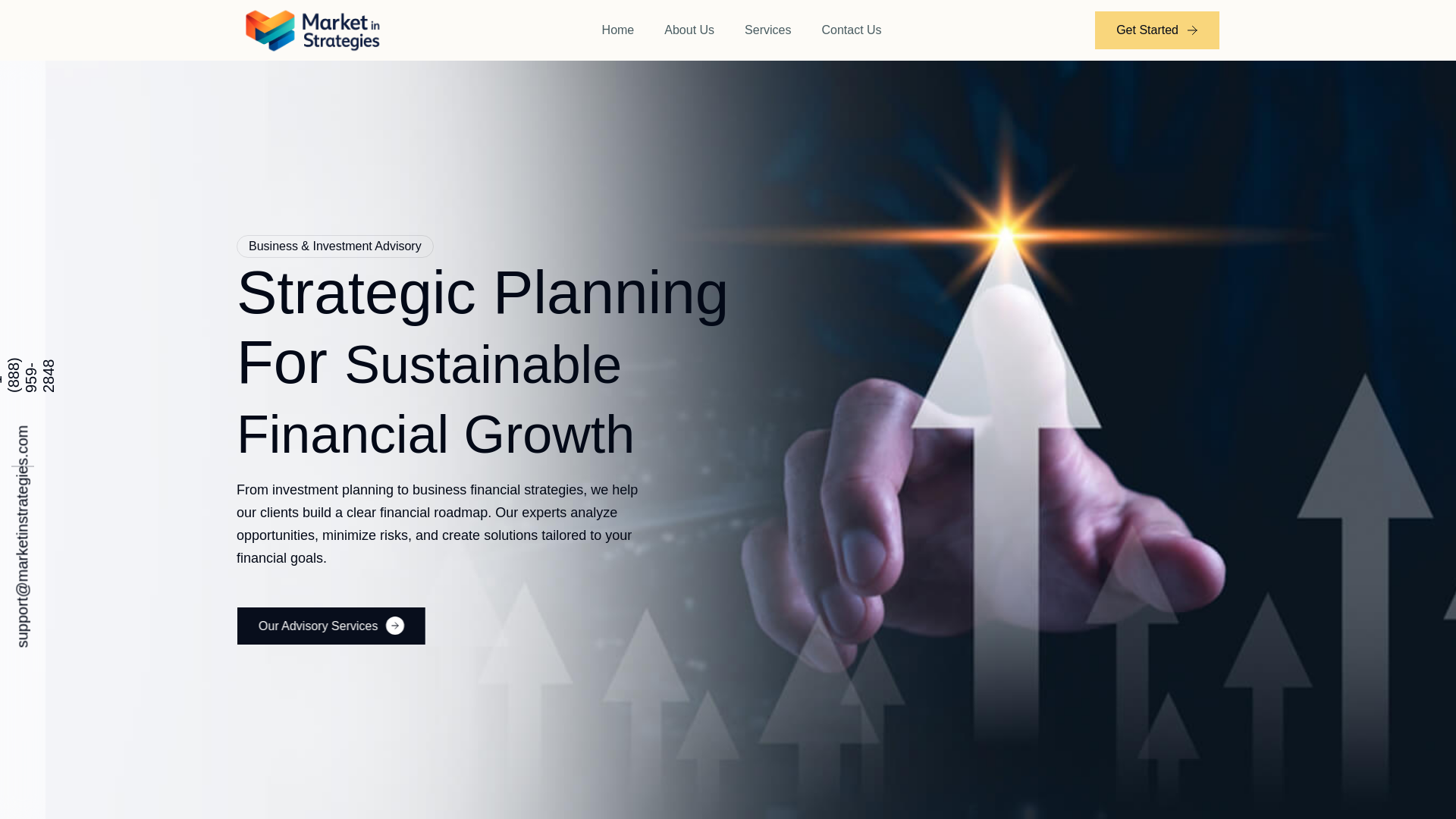 website screenshot of https://marketinstrategies.com