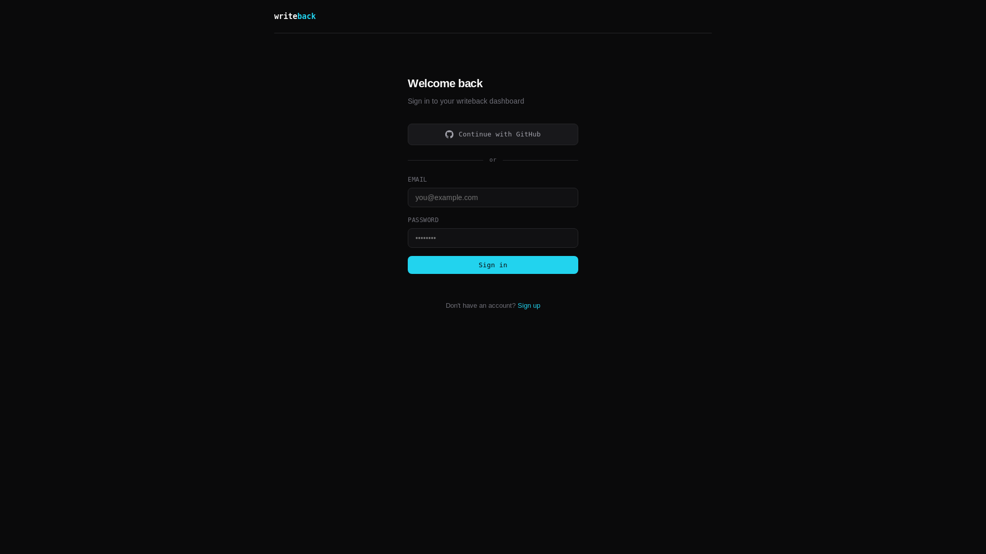 website screenshot of https://writeback-dashboard.pages.dev/
