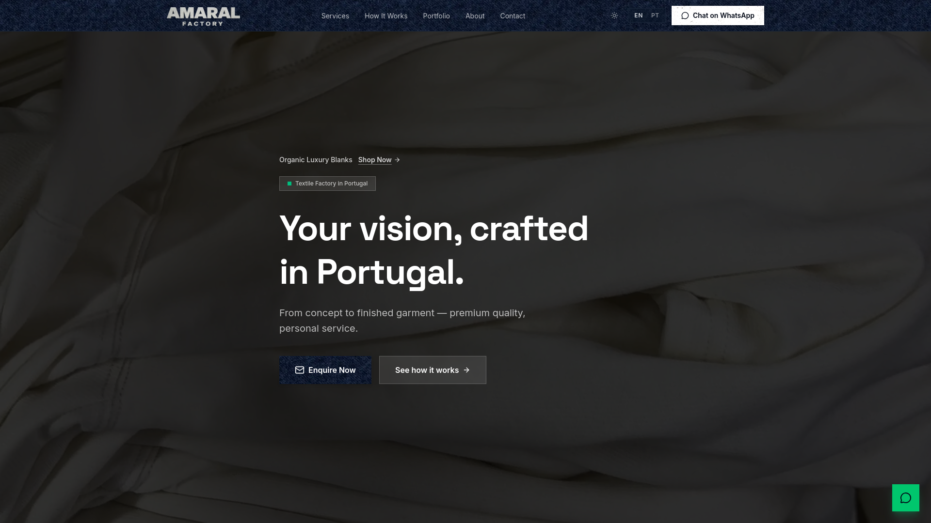website screenshot of https://amaral-factory.pages.dev/