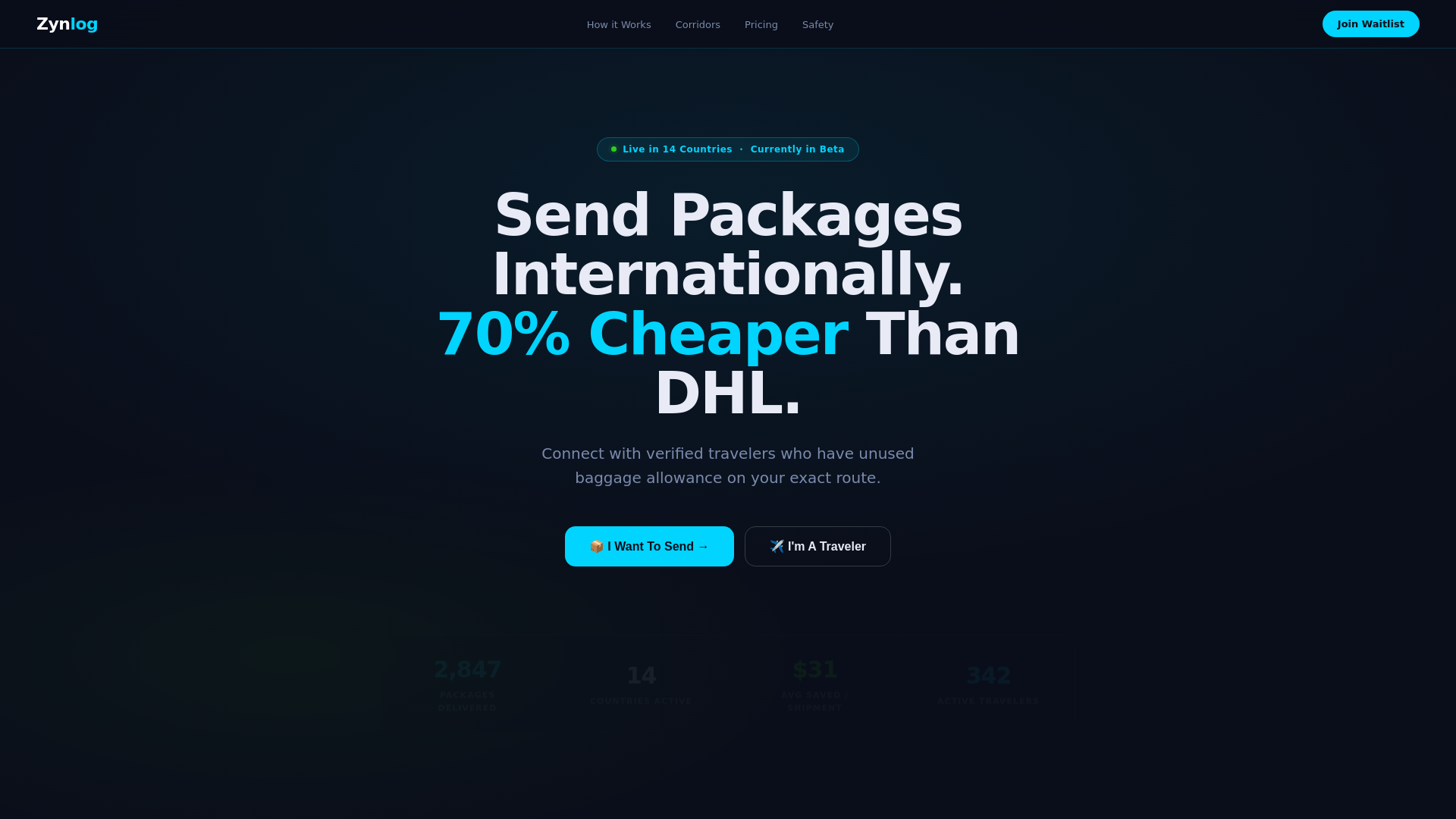 website screenshot of https://zynlog-demo.pages.dev/