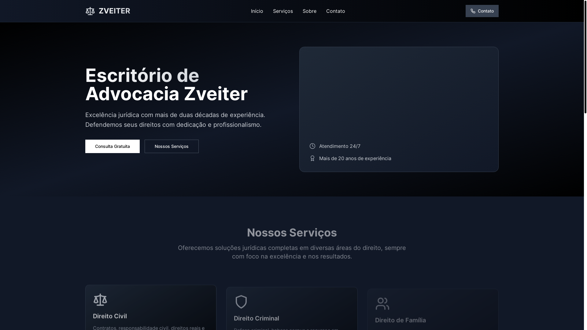 website screenshot of https://zveiteradvocacia.shop/