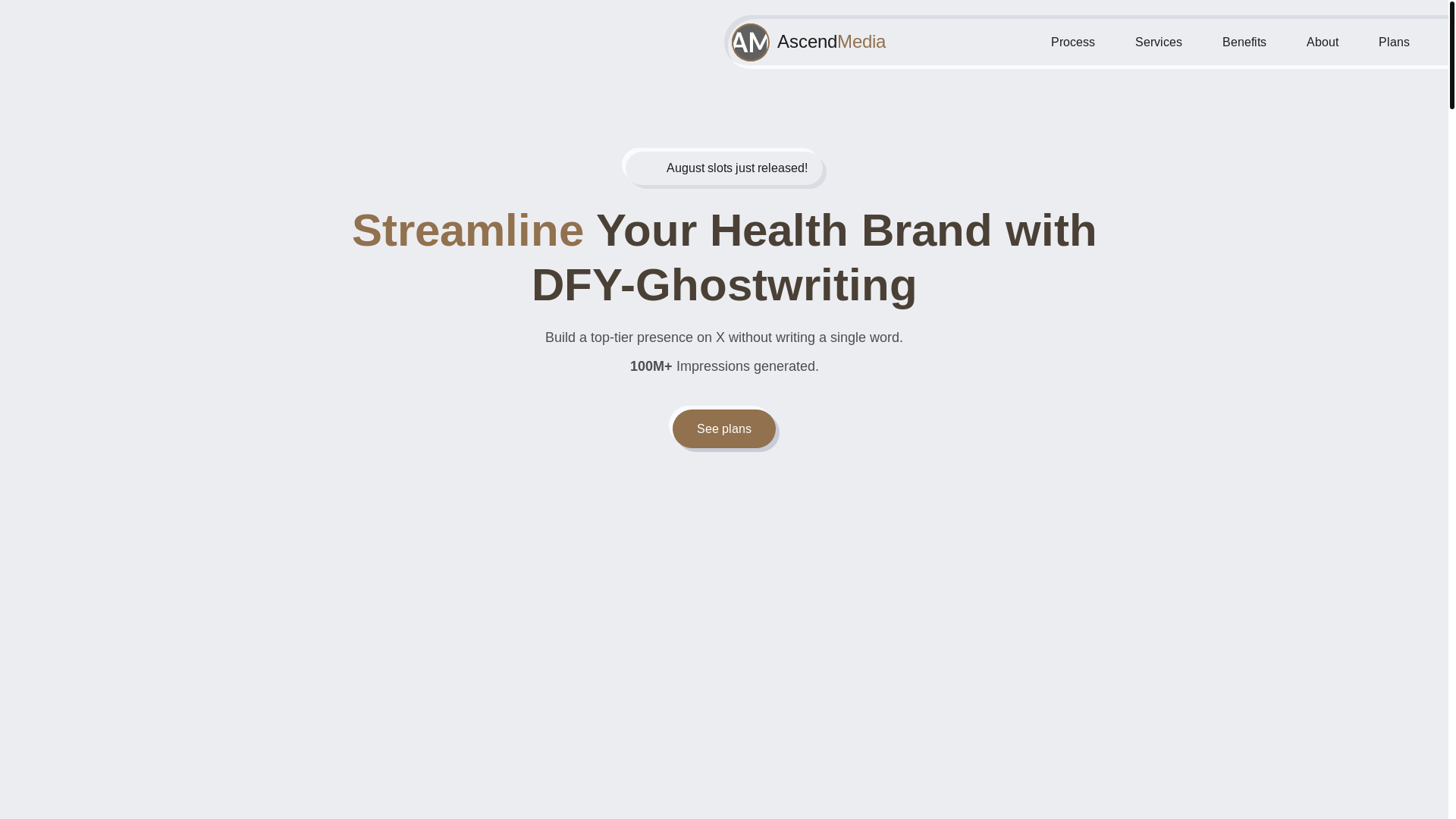 website screenshot of https://ascendmediagroup.xyz/