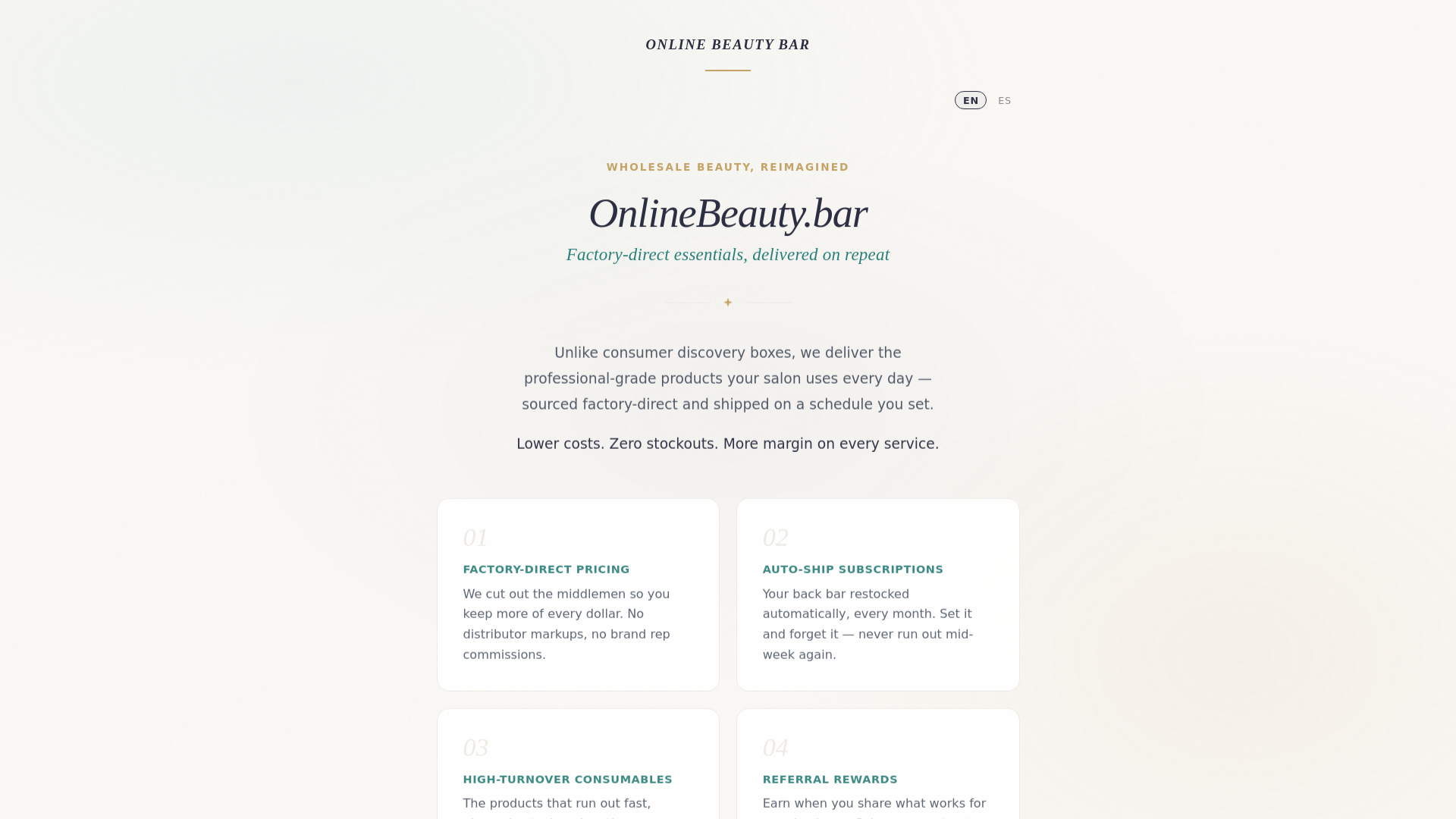 website screenshot of https://onlinebeauty-holding.pages.dev/