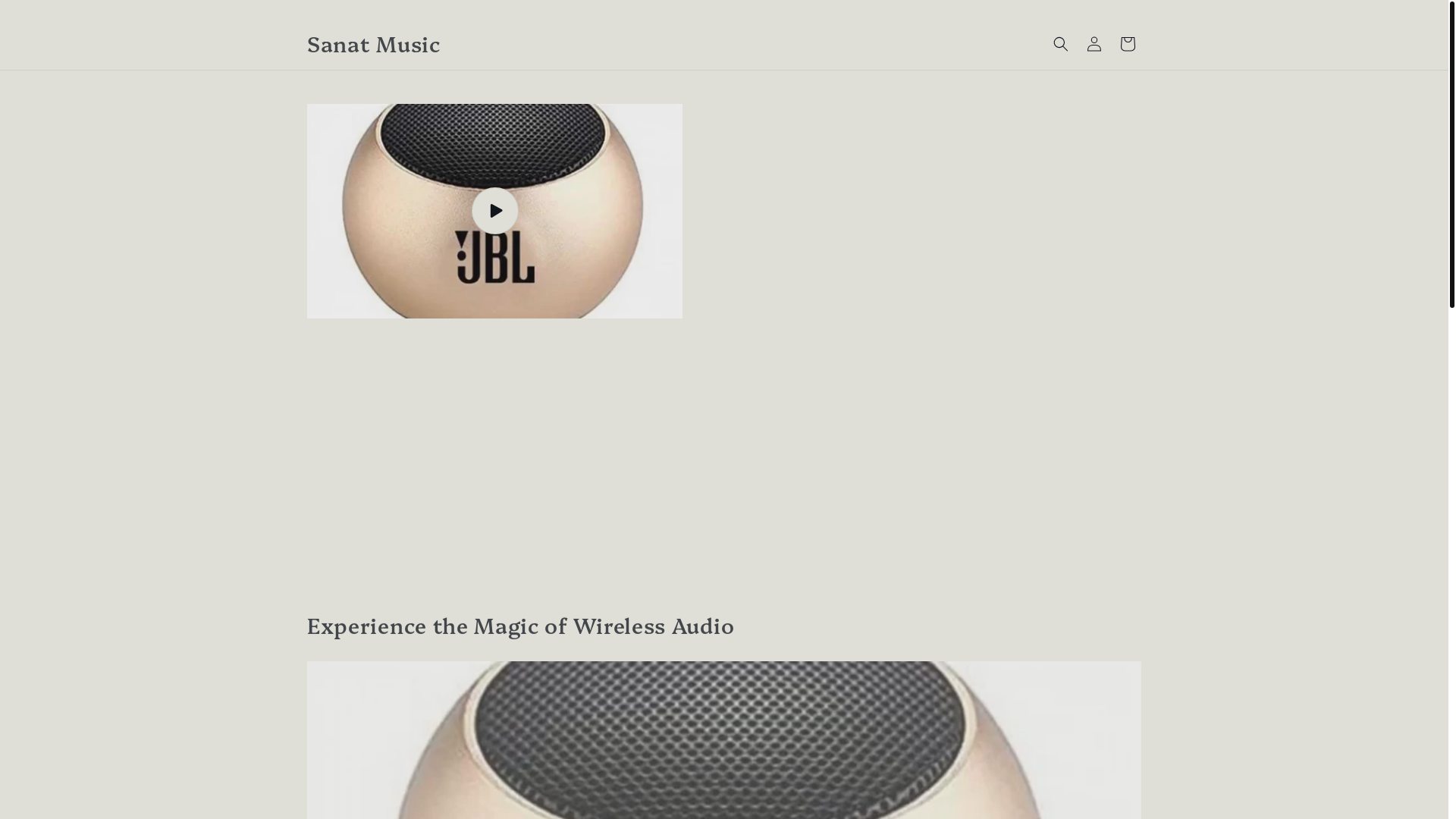 website screenshot of https://sanatmusic.com/