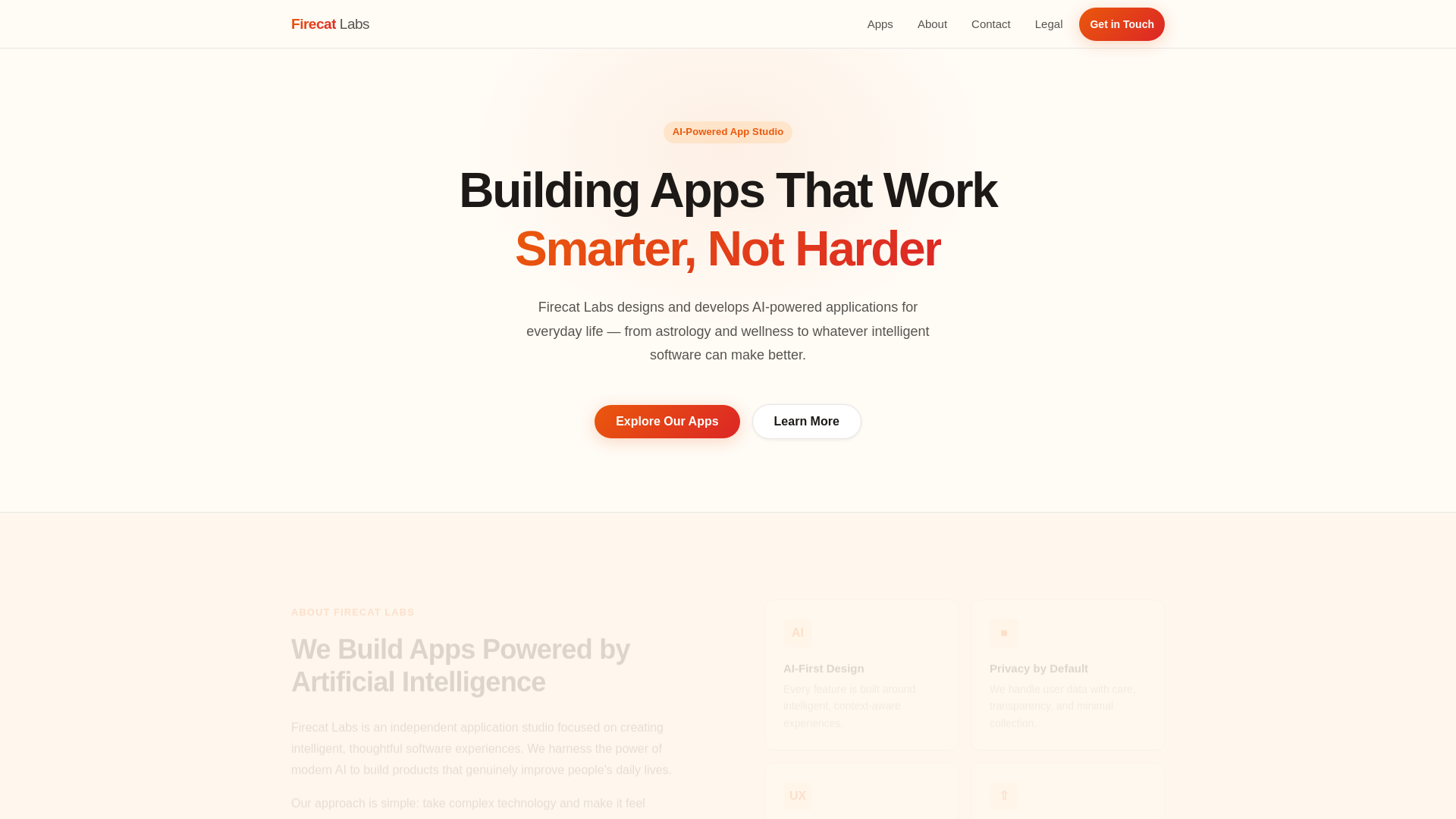 website screenshot of https://firecatlabs.pages.dev/