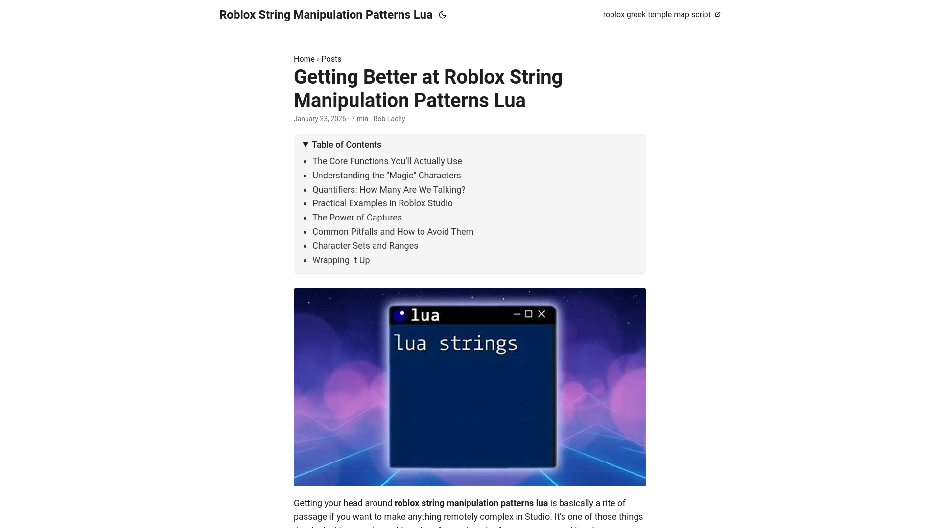 website screenshot of https://roblox-string-manipulation-patterns-lua.pages.dev/