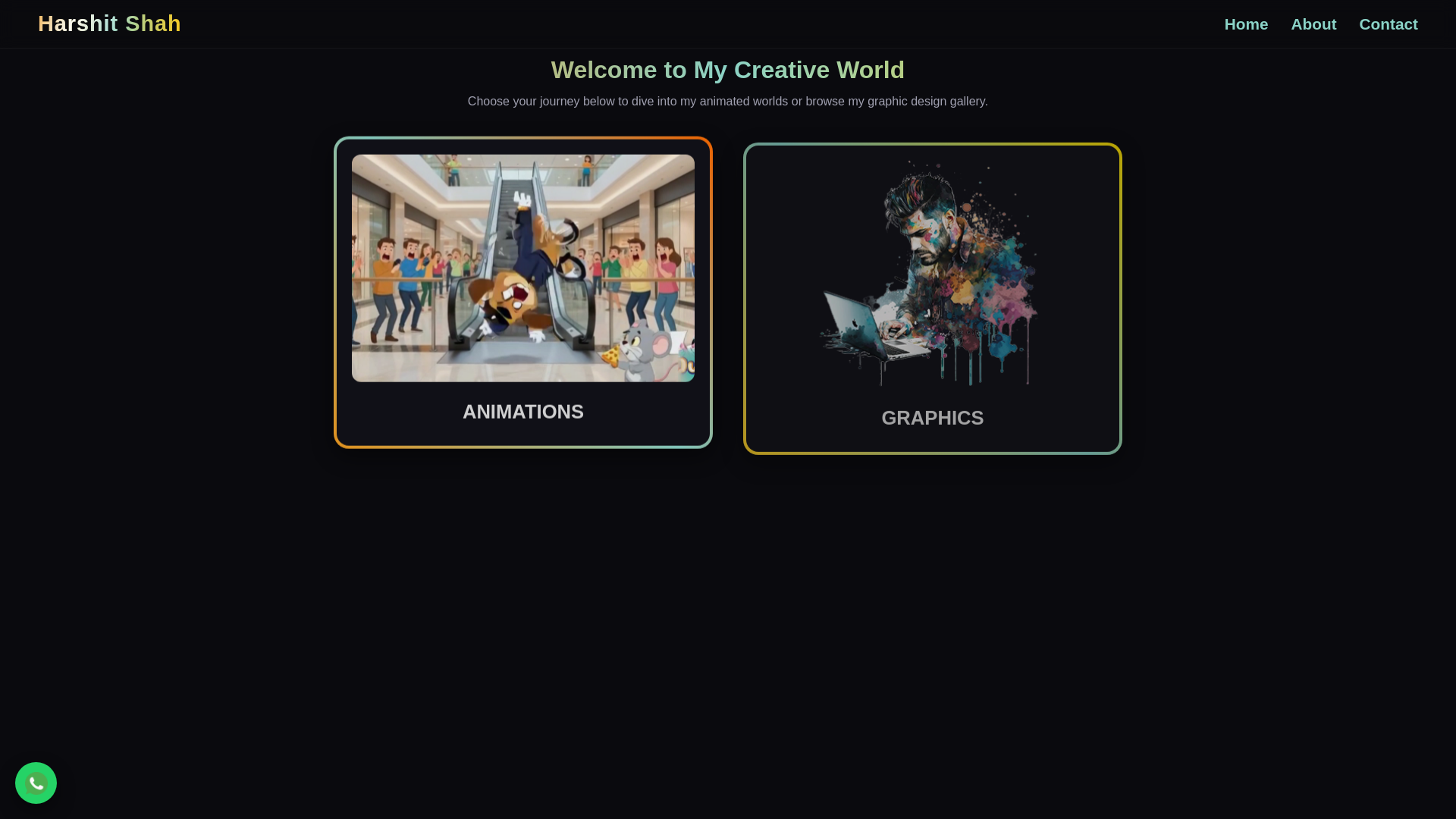website screenshot of https://harshitshah.me/
