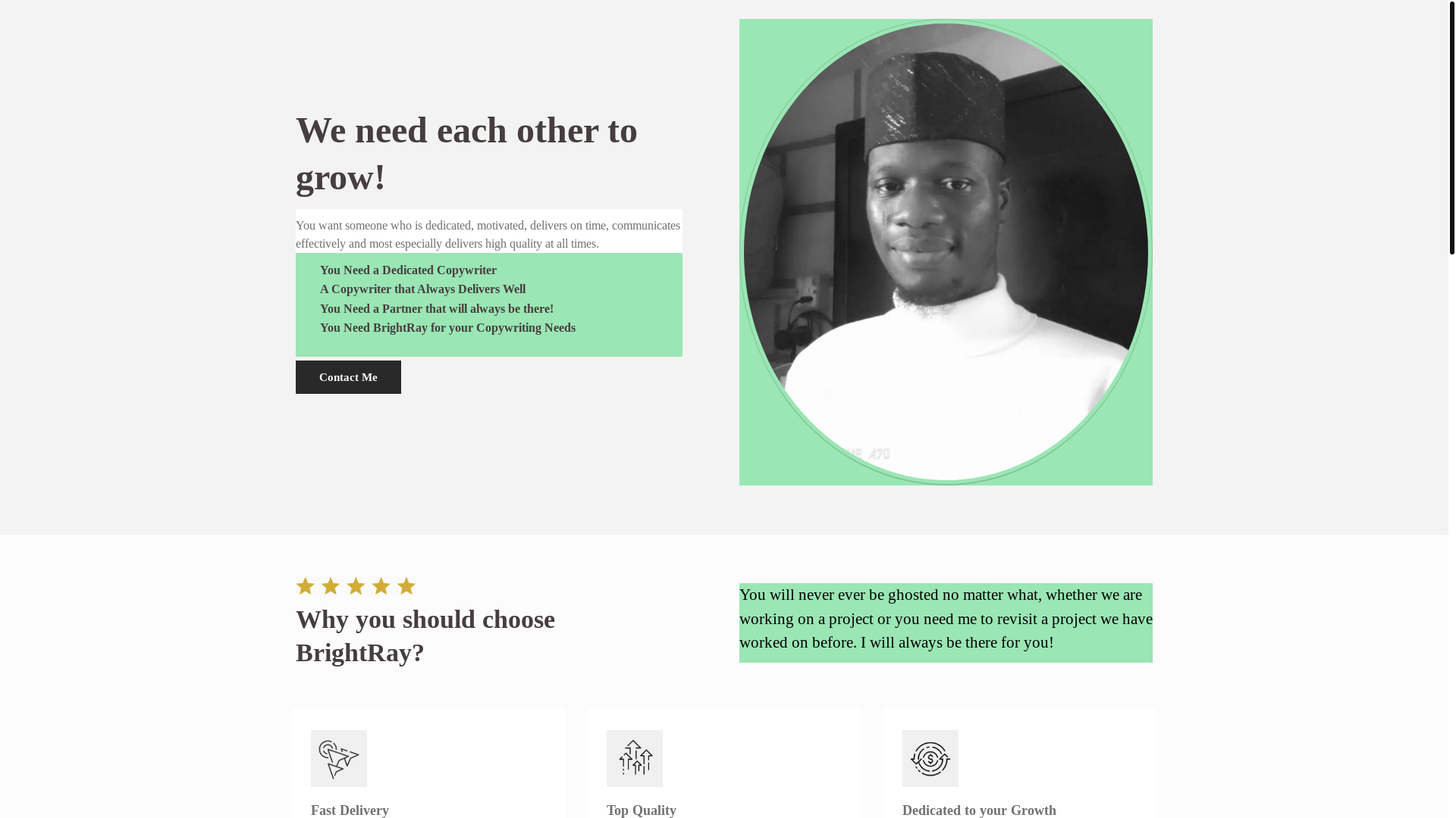 website screenshot of https://brightraysolutions.com.ng/