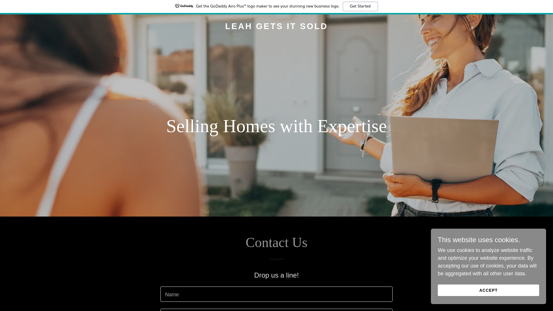 website screenshot of https://leahgetsitsold.com