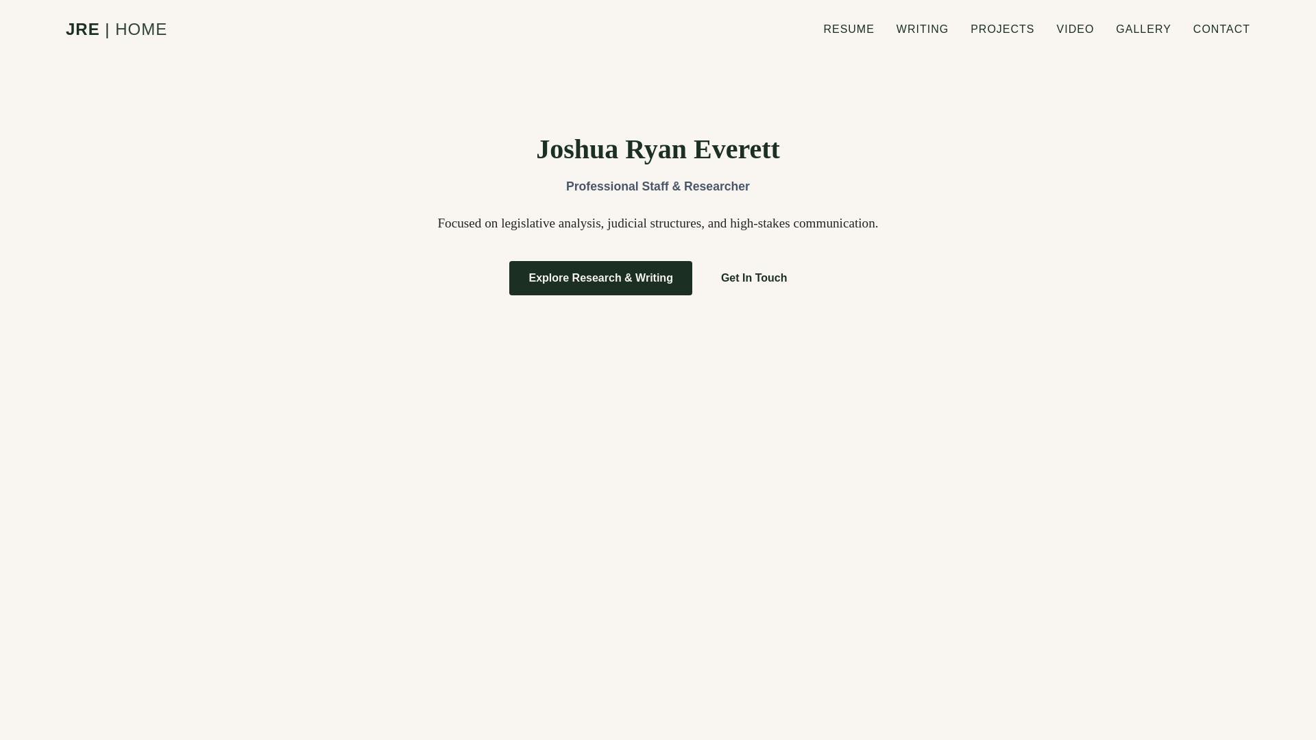 website screenshot of https://joshuaryaneverett.com/