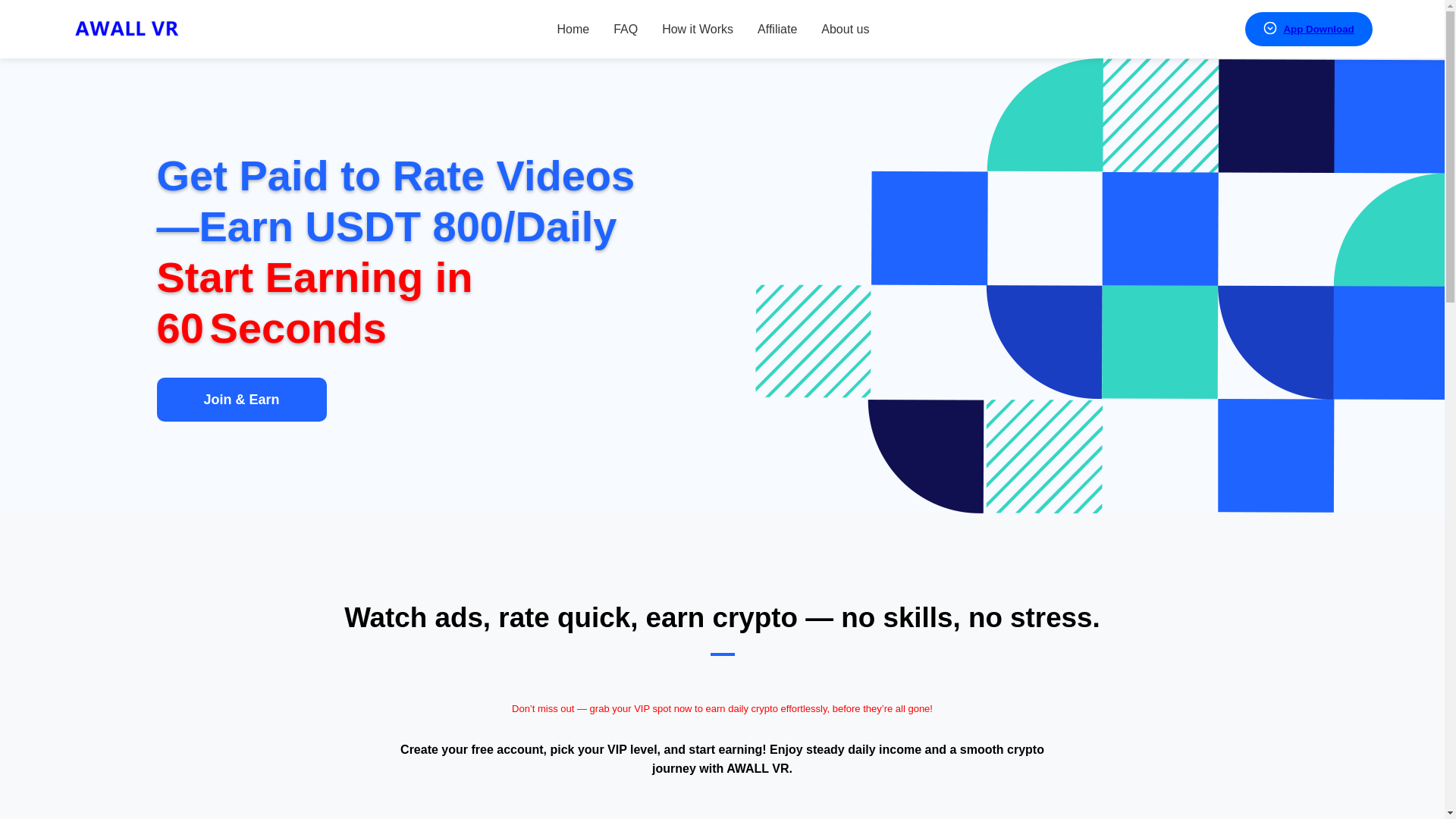website screenshot of https://awallvr.top/
