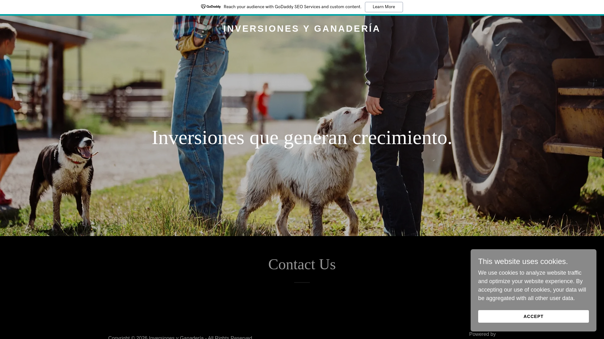 website screenshot of https://inversionesyganaderia.co/
