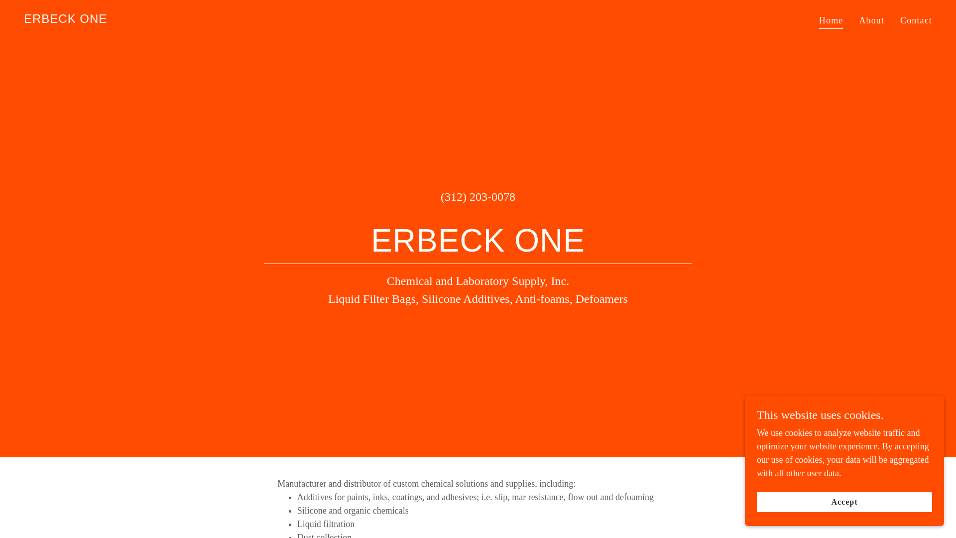 website screenshot of https://erbeckone.ai/