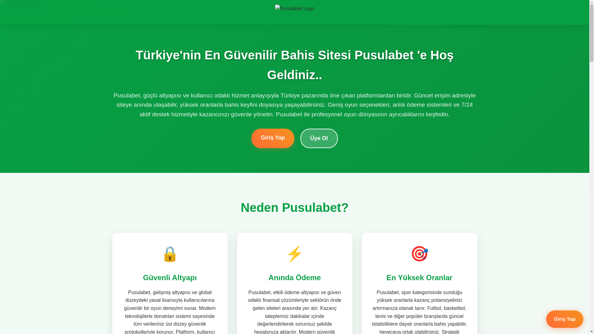 website screenshot of https://guncel-pusulabetresmi.com/