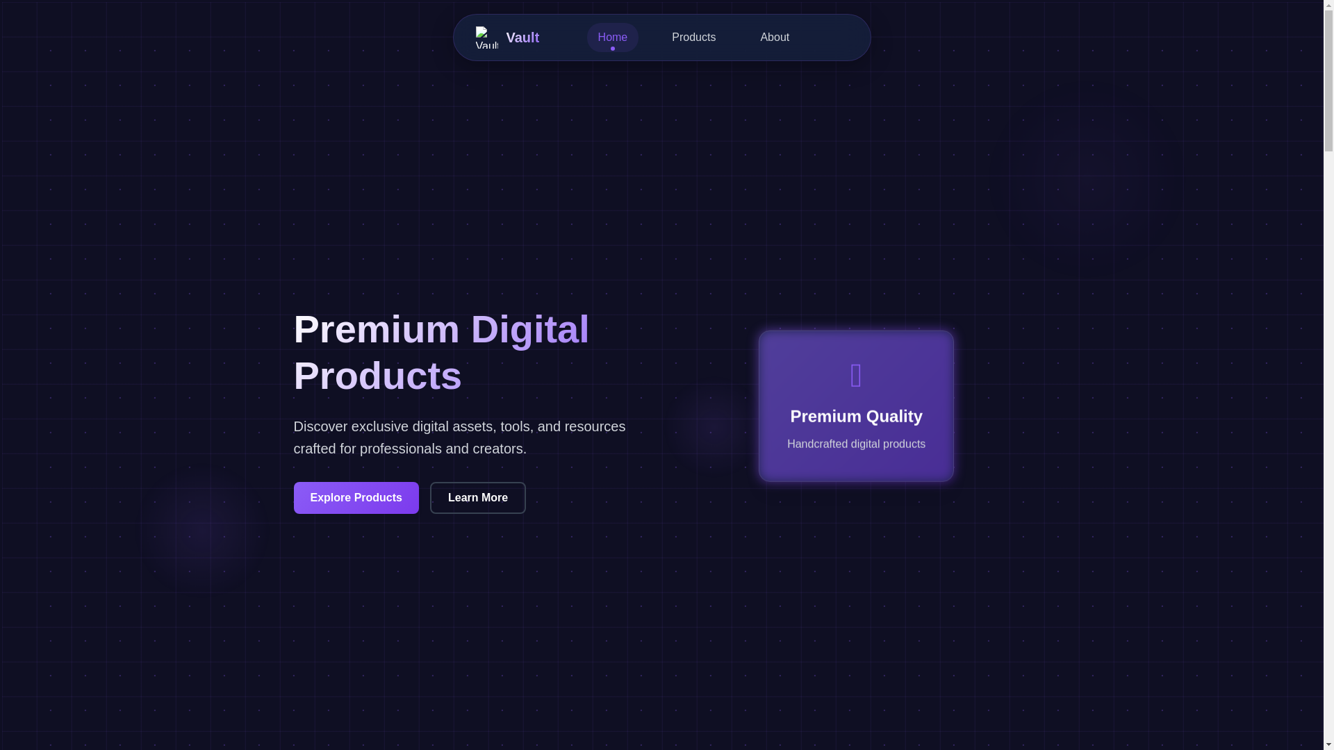 website screenshot of https://vaultstore.cc/