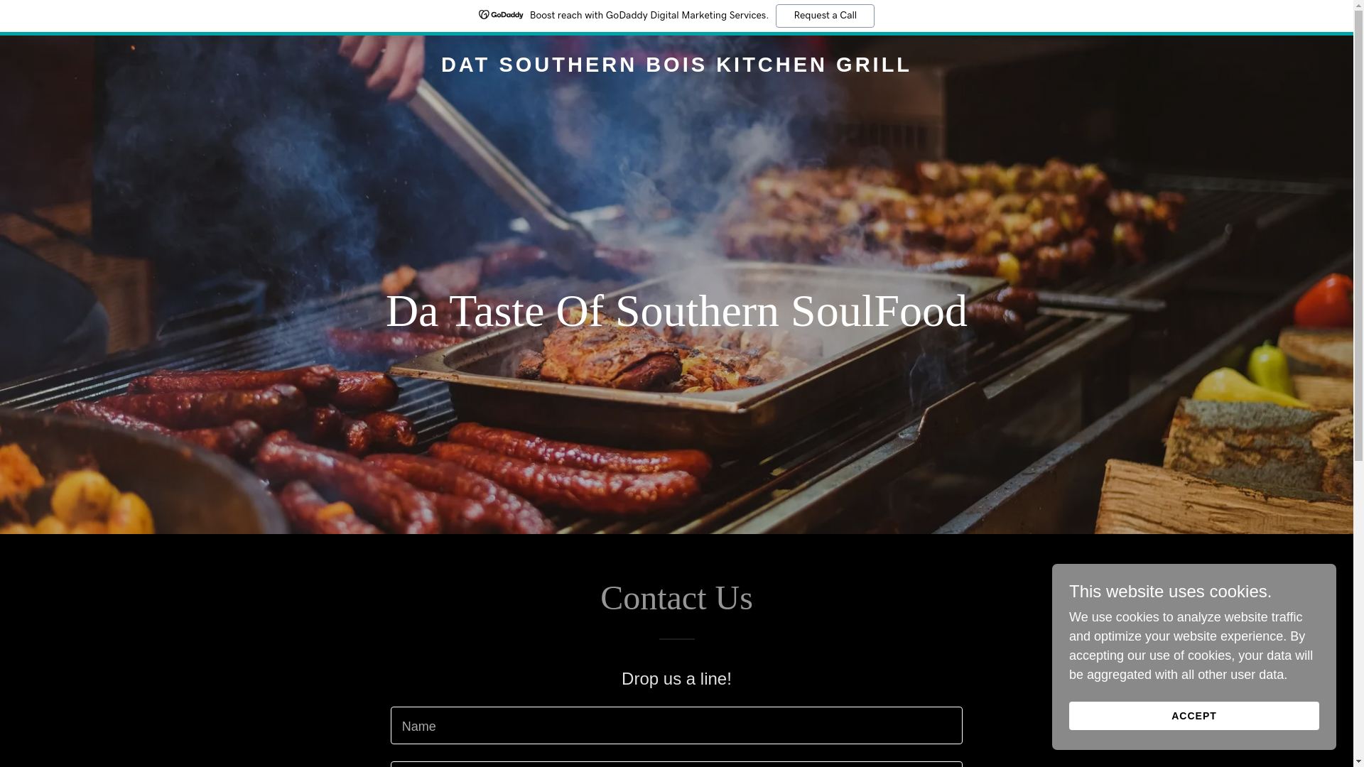 website screenshot of https://datsouthernboiskitchengrill.info/