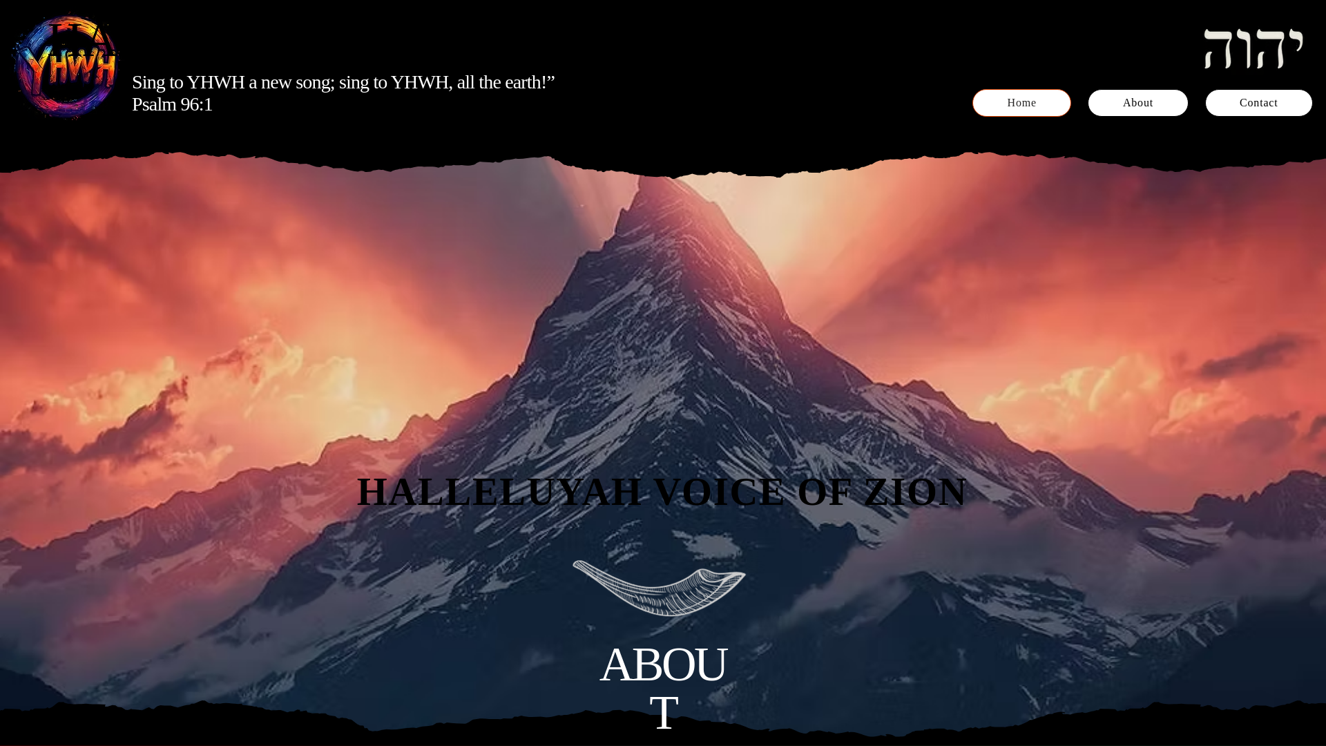 website screenshot of https://halleluyahzionvoice.com/