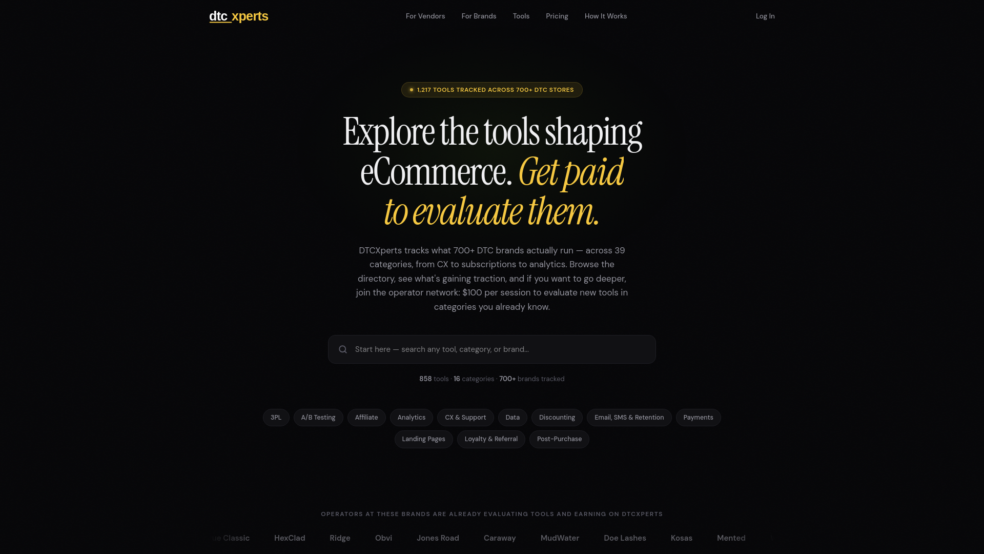 website screenshot of https://joindtcxperts.com