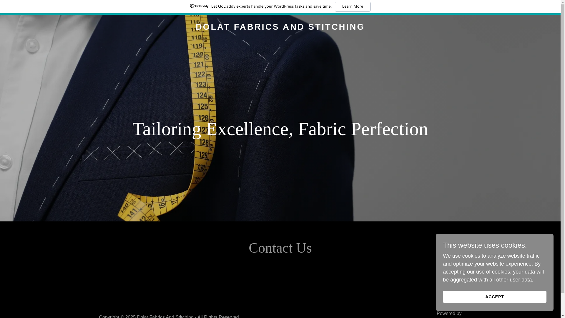 website screenshot of https://dolatstitching.com/