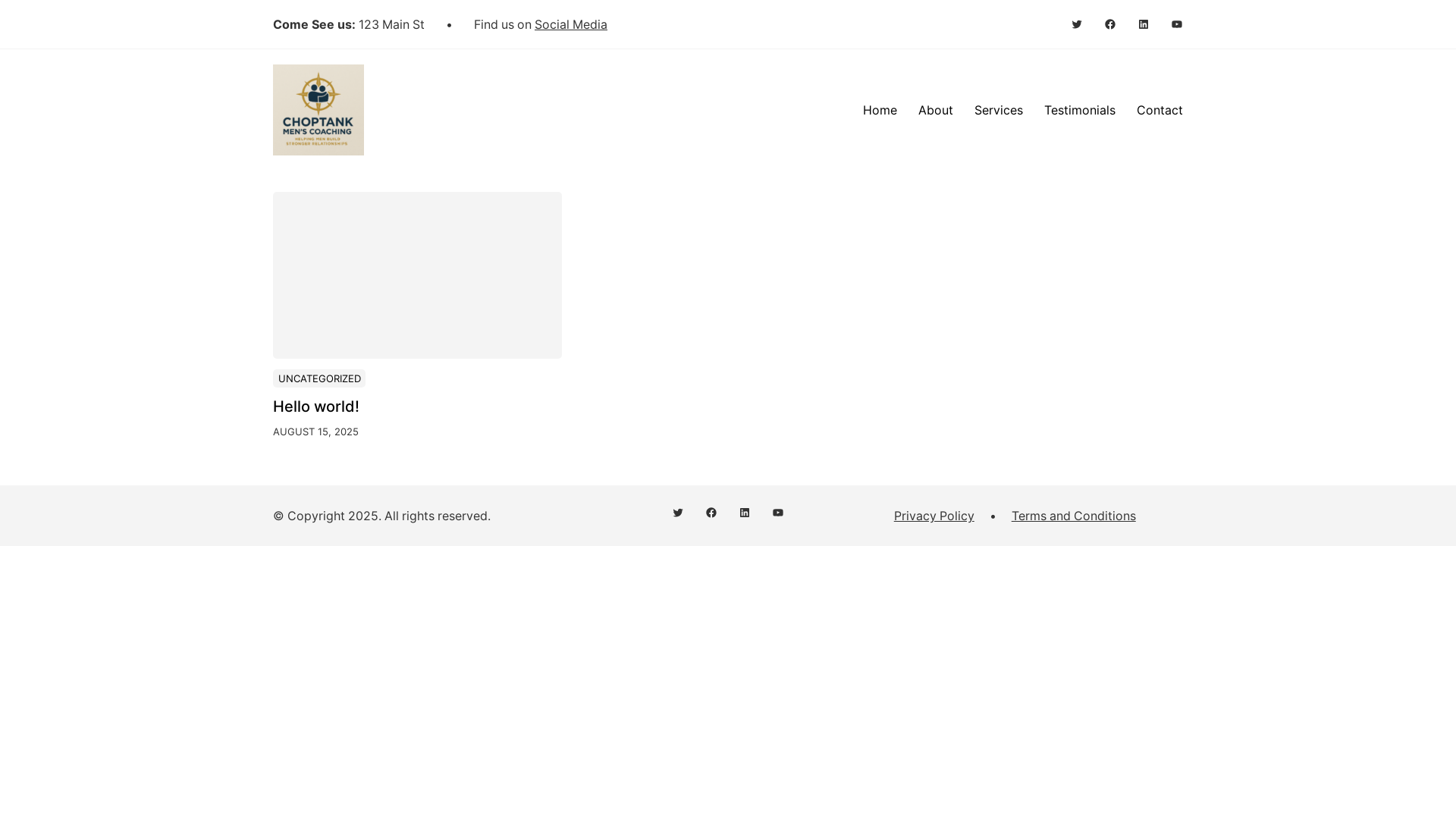 website screenshot of https://choptankmenscoaching.com/