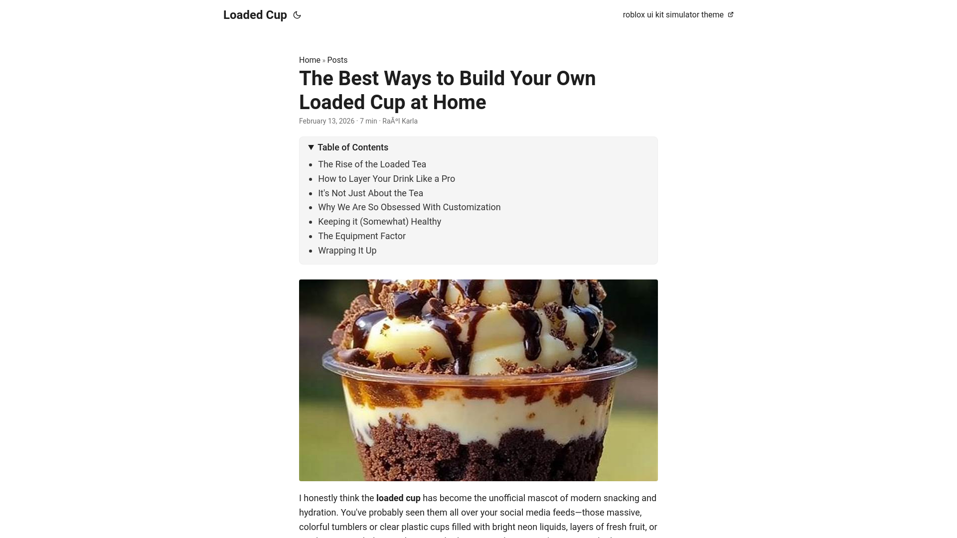 website screenshot of https://loaded-cup.pages.dev/