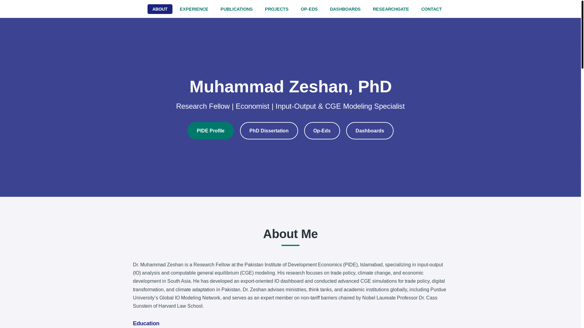 website screenshot of https://zeshan.pages.dev/