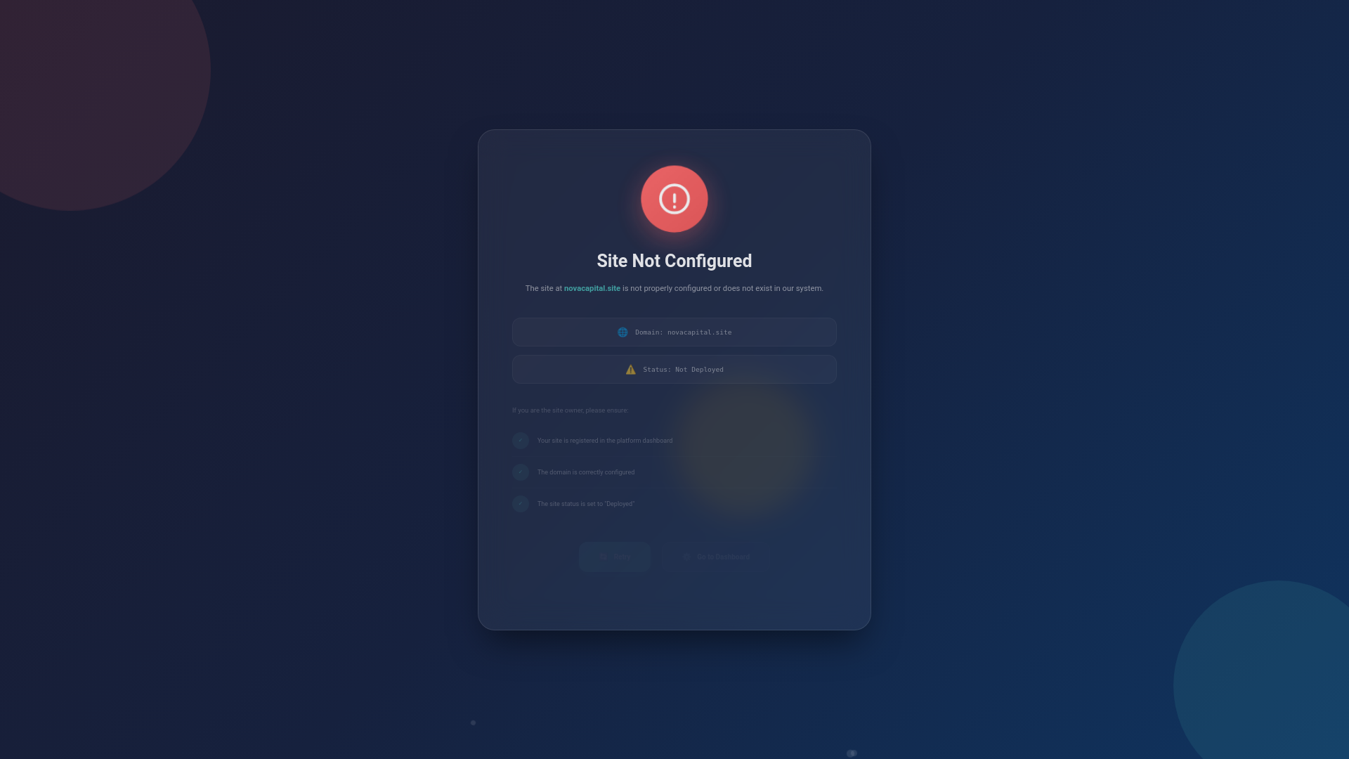 website screenshot of https://novacapital.site/