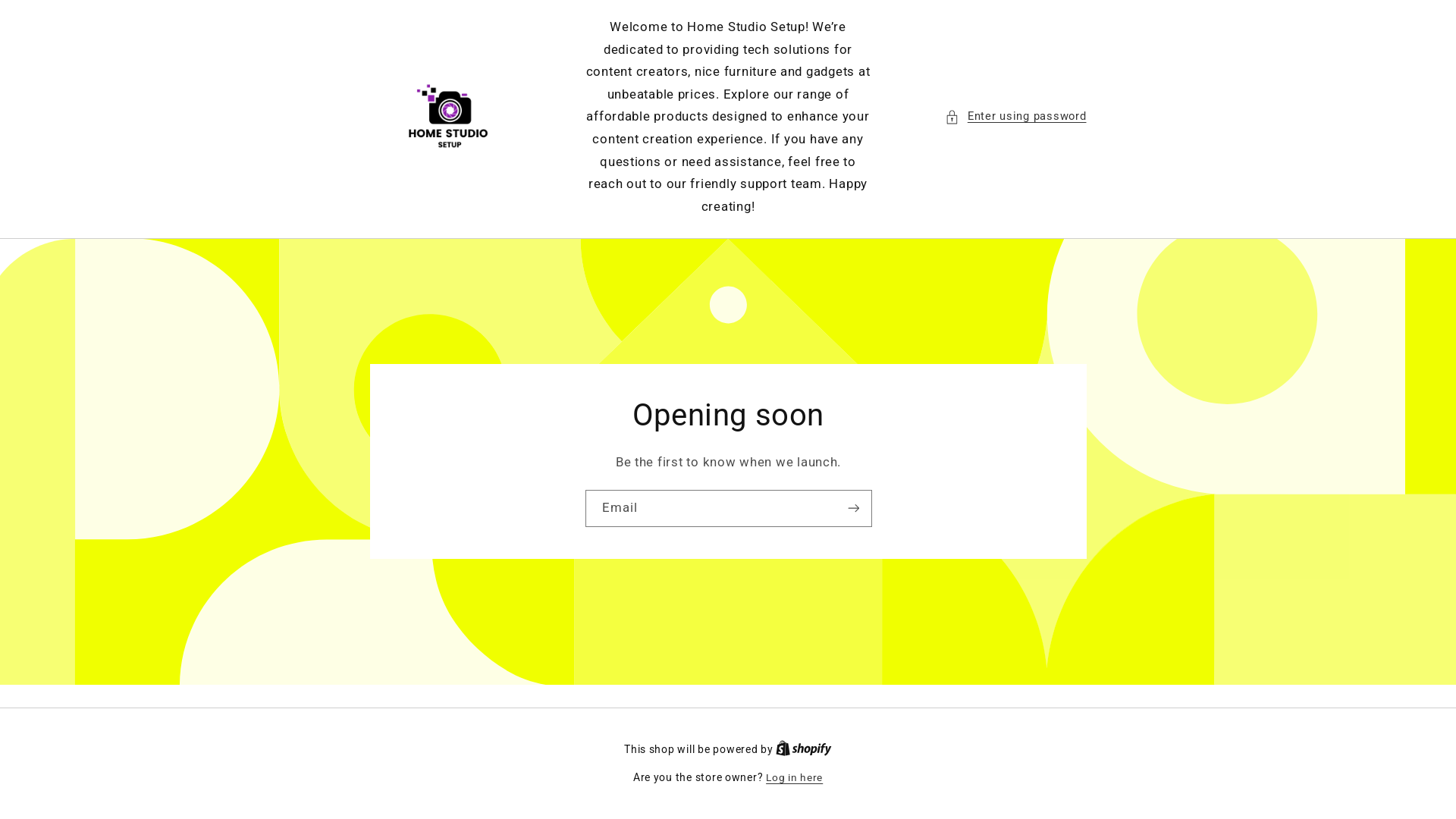 website screenshot of https://creatorhomestudio.com/