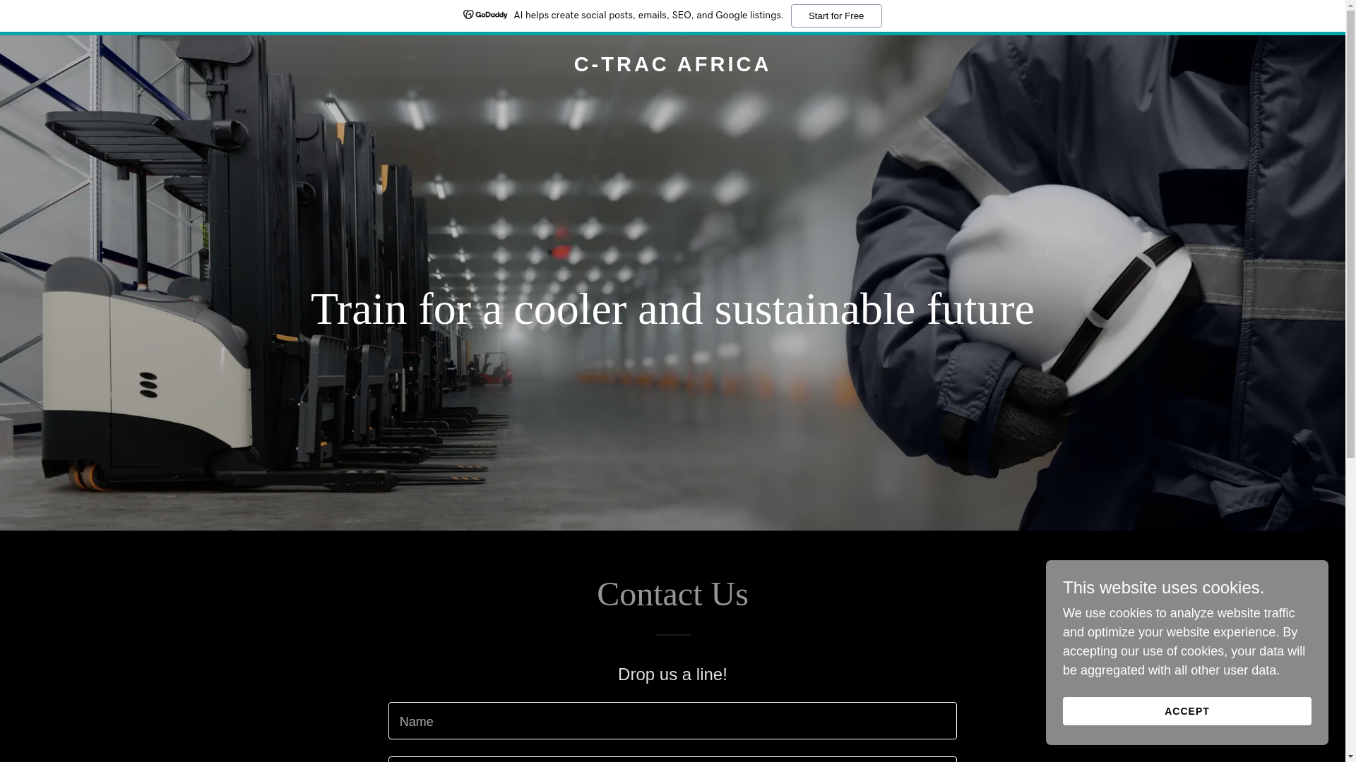 website screenshot of https://ctrac.africa/