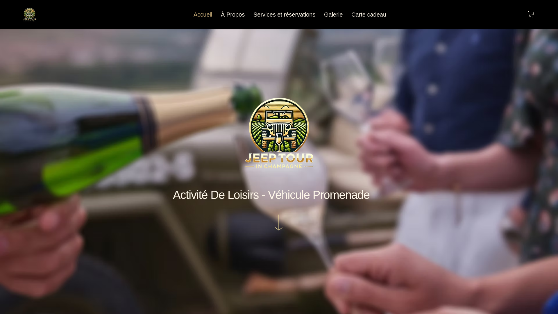 website screenshot of https://jeeptourchampagne.com