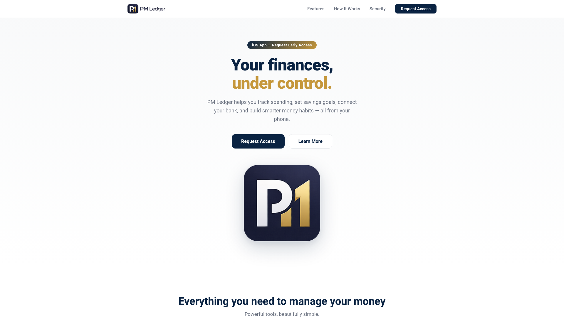 website screenshot of https://pm-ledger.com/