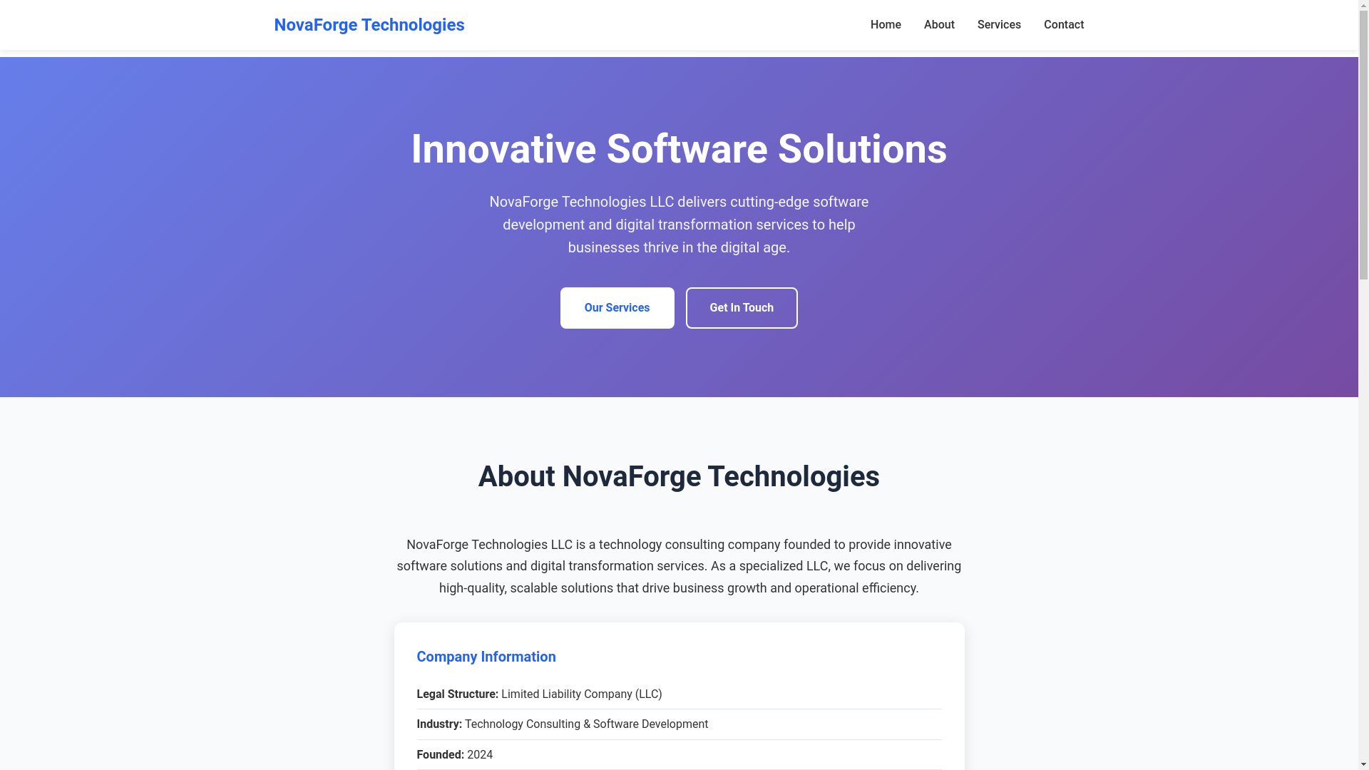 website screenshot of https://novaforge.work/
