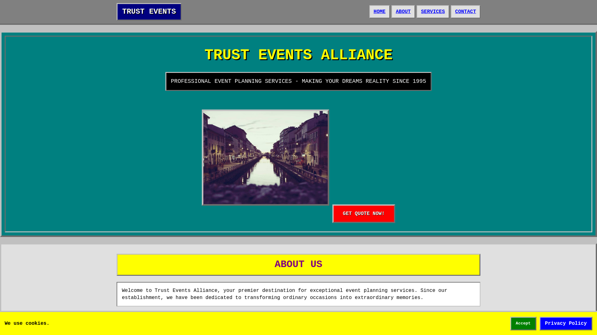 website screenshot of https://trusteventsalliance.shop/