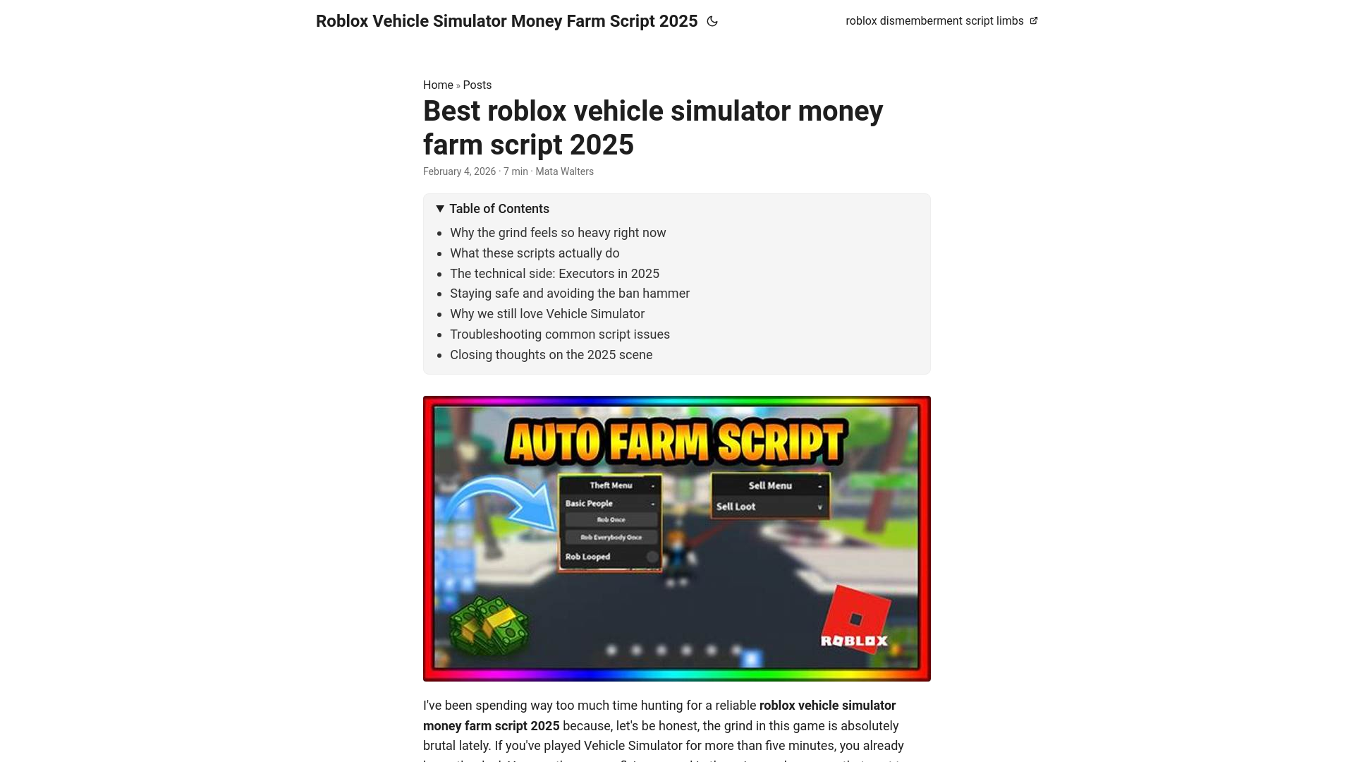 website screenshot of https://roblox-vehicle-simulator-money-farm-script-2025.pages.dev/