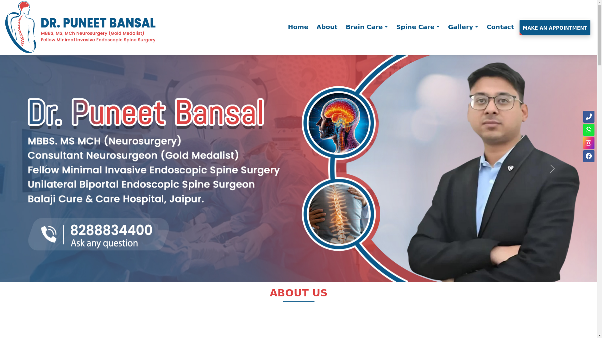 website screenshot of https://drpuneetbansal.com/